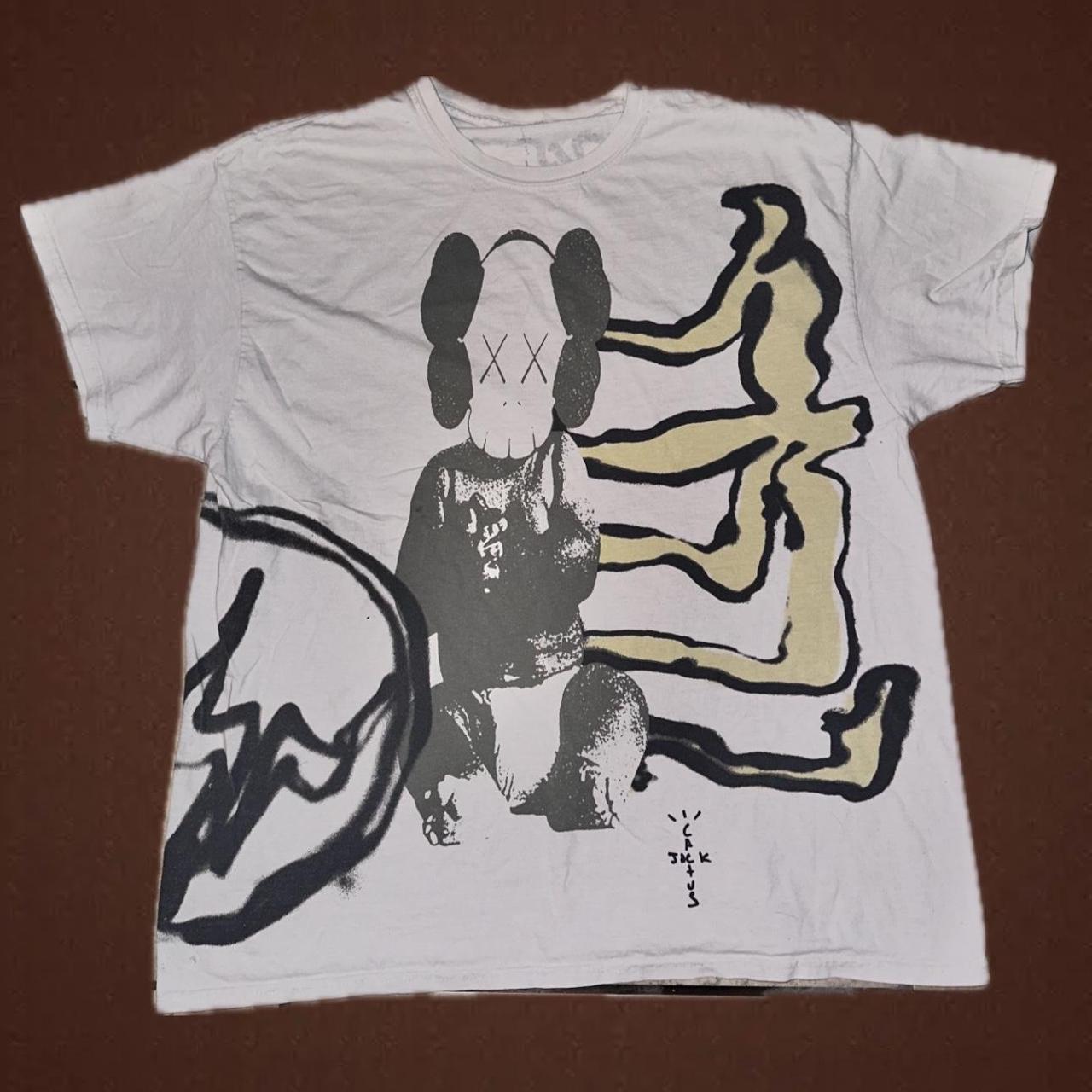 travis scott x kaws t shirt