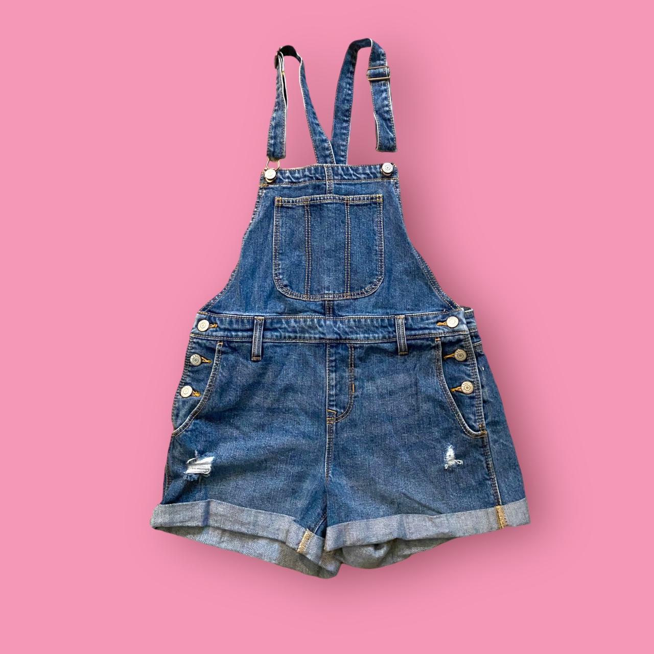 old navy overalls medium wash super cute... Depop