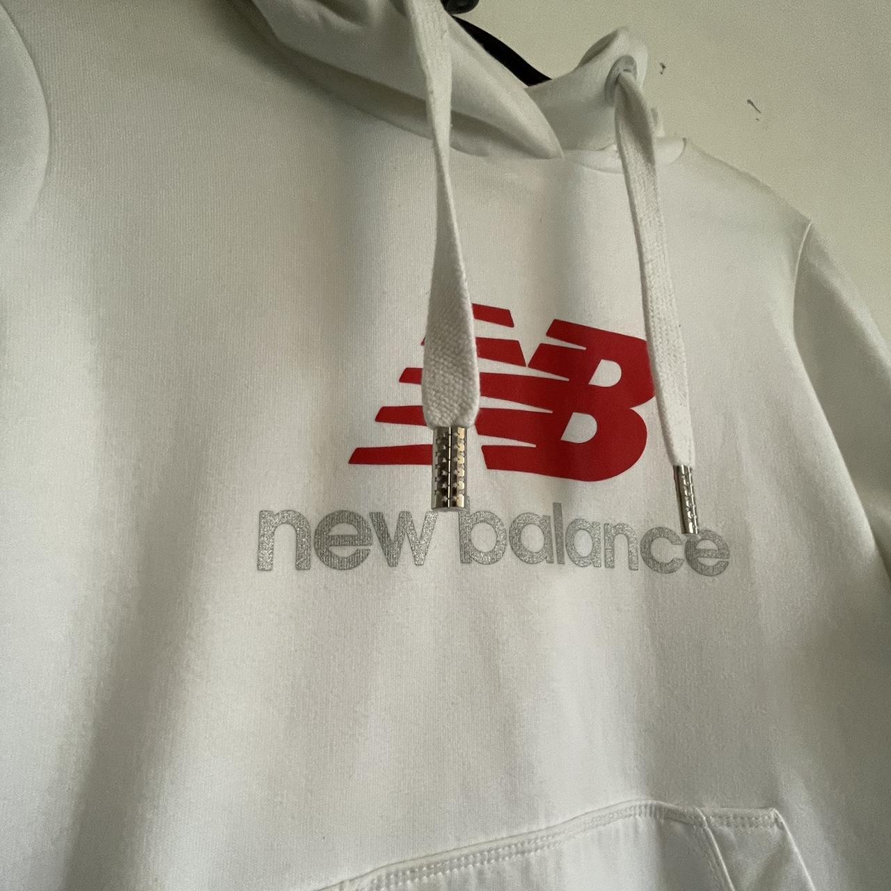 New balance red discount hoodie