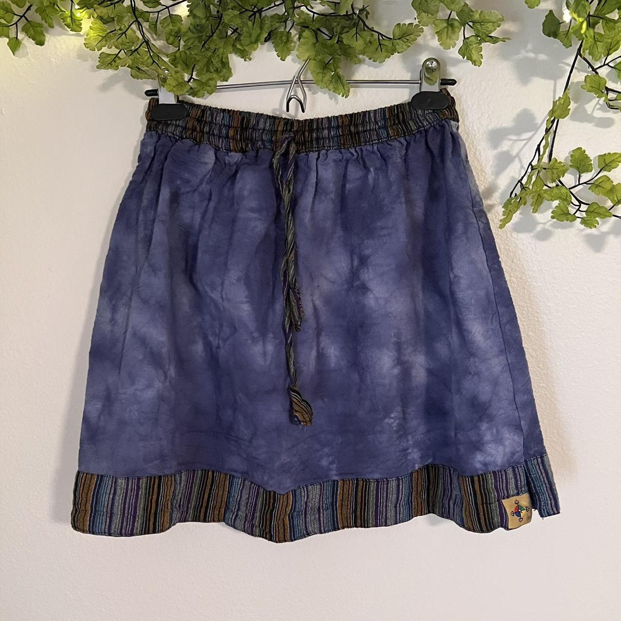 Kathmandu Women's Blue and Orange Skirt Depop