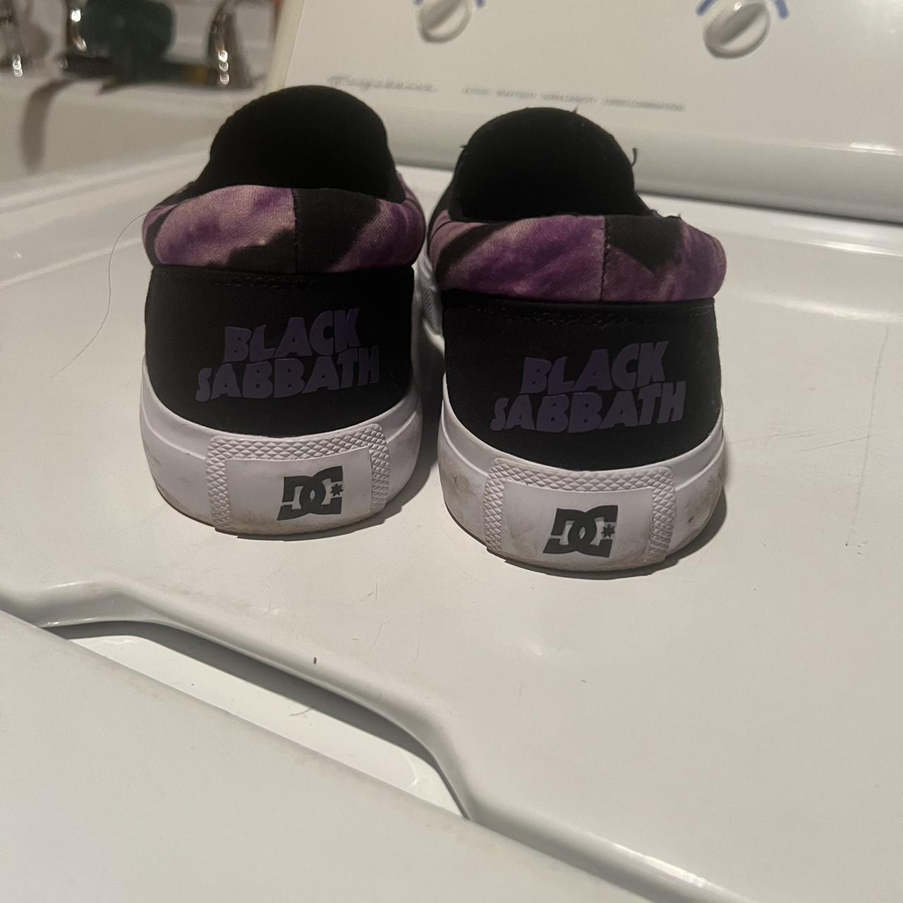 black and purple dc shoes