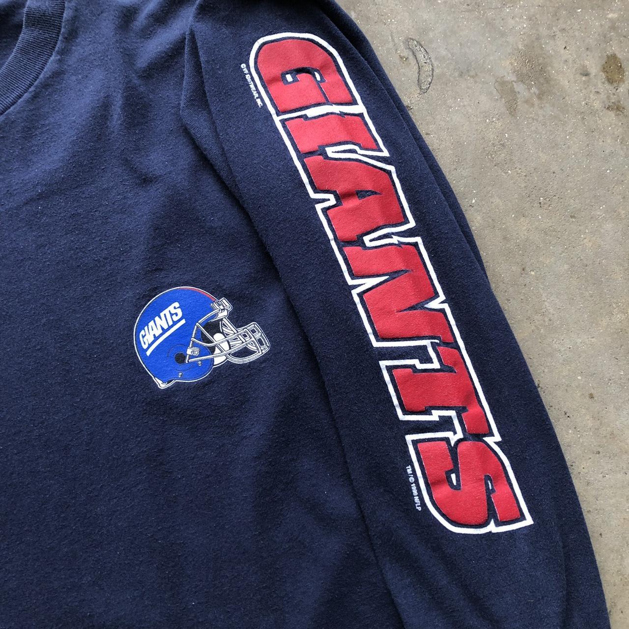 Vintage 90s New York Giants NFL Football Navy Blue - Depop