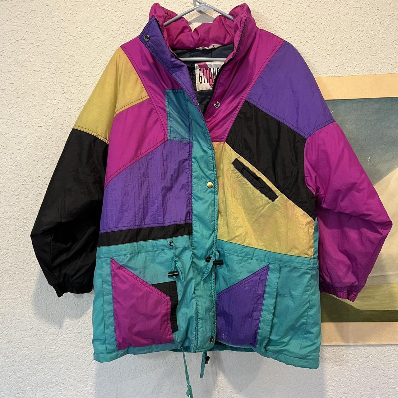 Gitano outlet Vintage Color Block Collared Ski Jacket Large