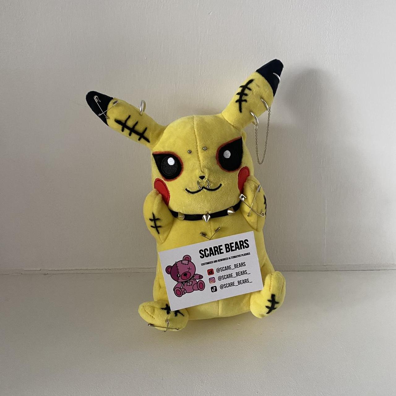 custom punk pikachu plush customised and. Depop