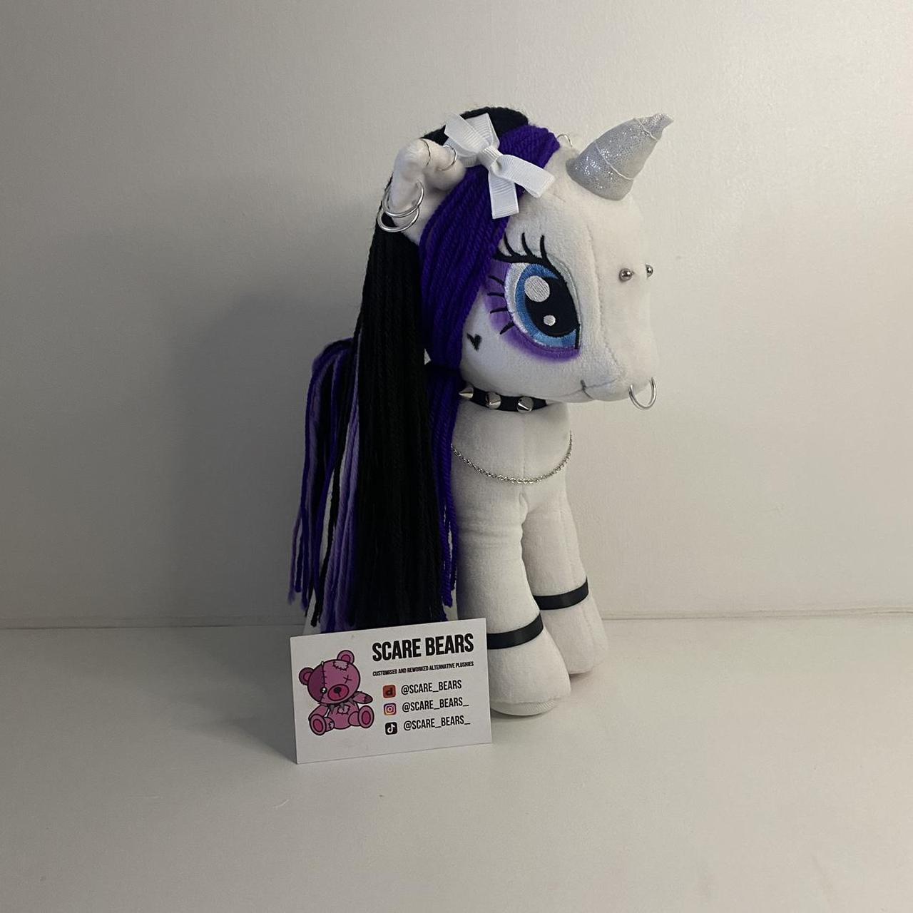 custom goth rarity my little pony plush customised... - Depop