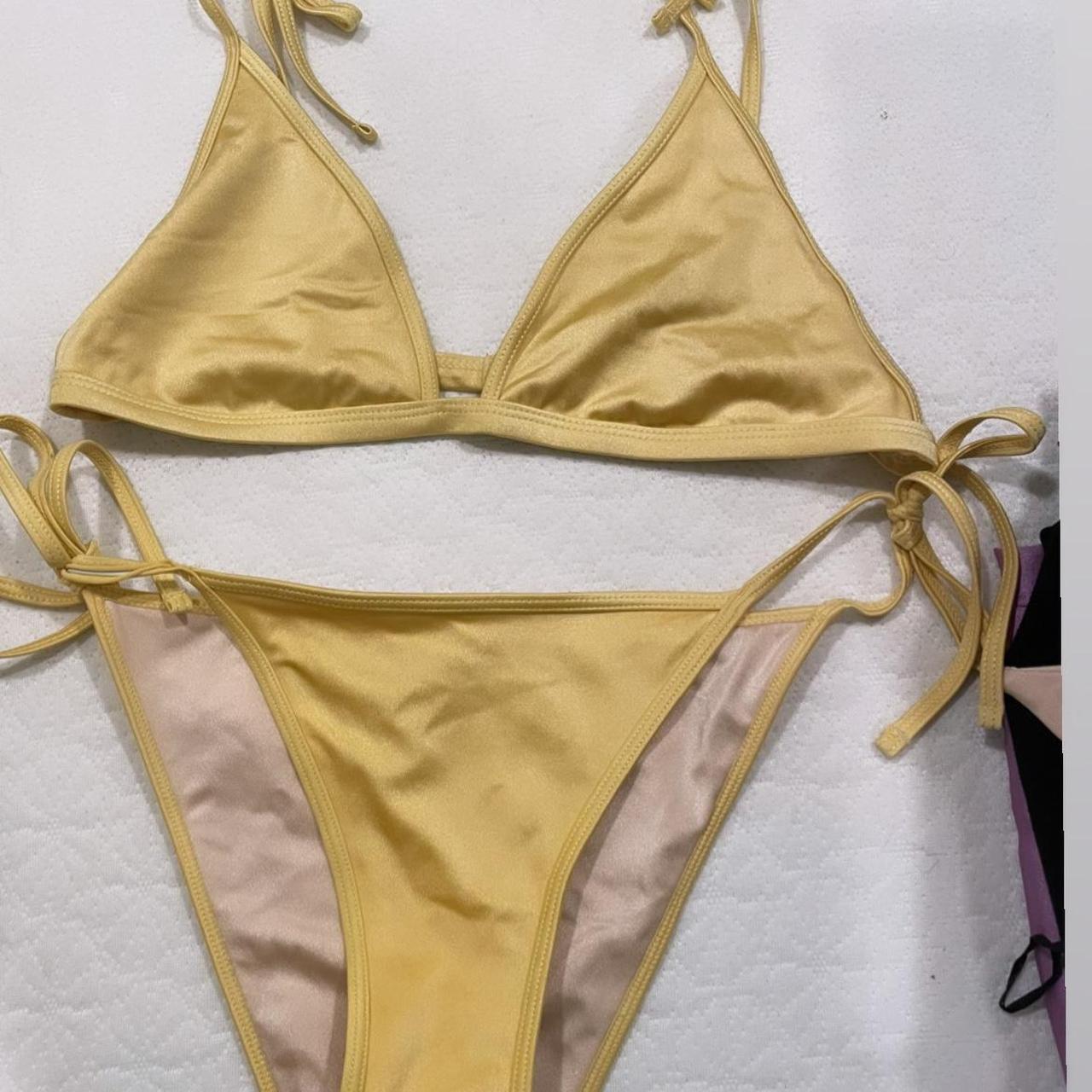 LA Hearts by PacSun Women's Yellow Swimsuit-one-piece | Depop