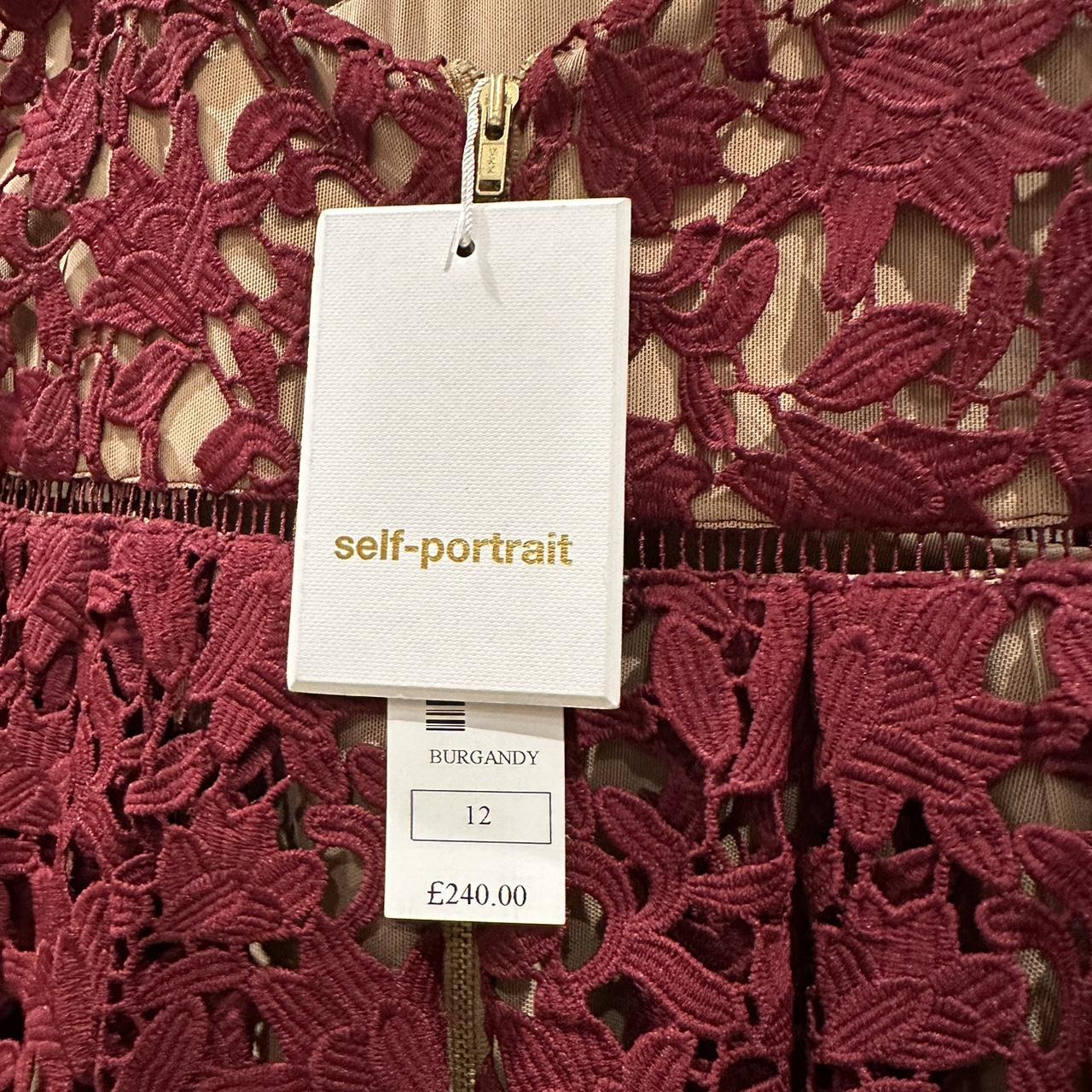 Self portrait hotsell azaelea dress burgundy