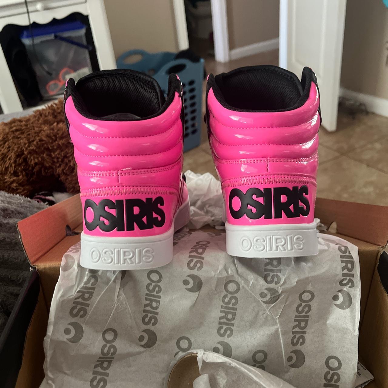 pink and black Osiris shoes never worn. #sceneemo... - Depop