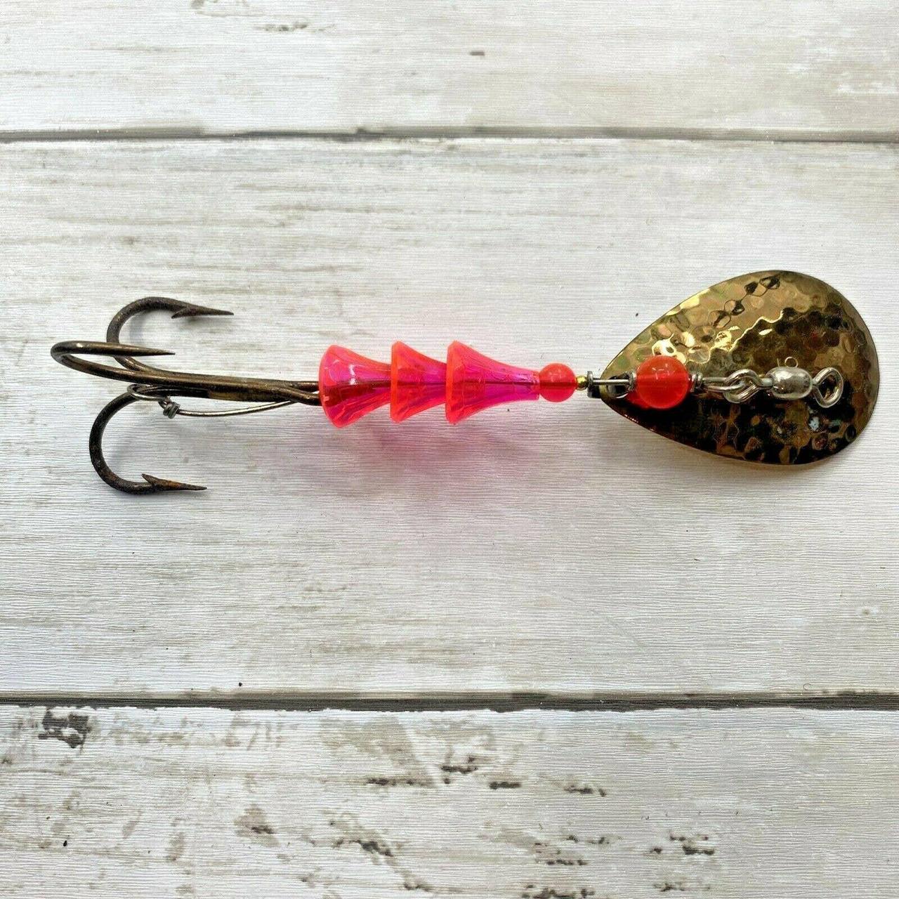 Vintage Fishing Lure Psychedelic Hot Pink Red - Depop