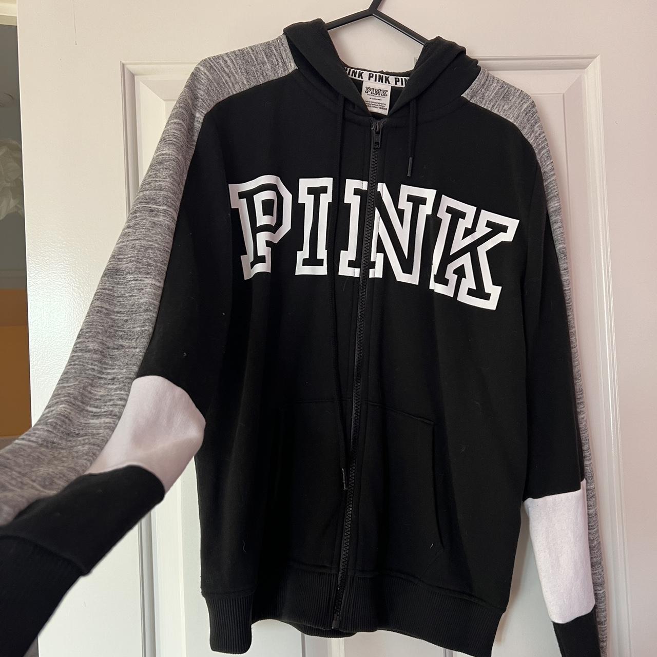 Victoria’s Secret Pink zip up hoodie - worn once.... - Depop