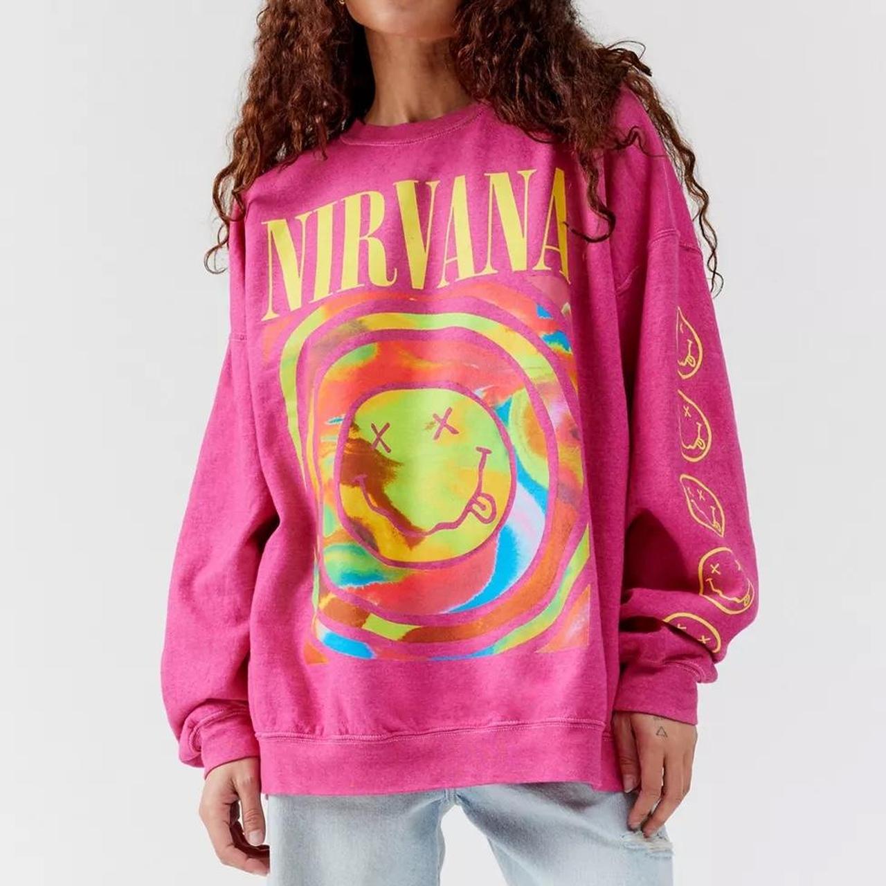 NEW! SOLD OUT! L/XL Urban Outfitters Nirvana pink outlet sweatshirt