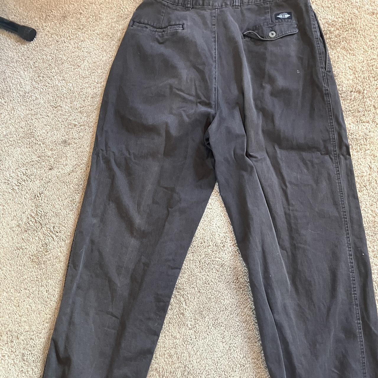 cool worn dockers slacks with a few fraying spots... - Depop