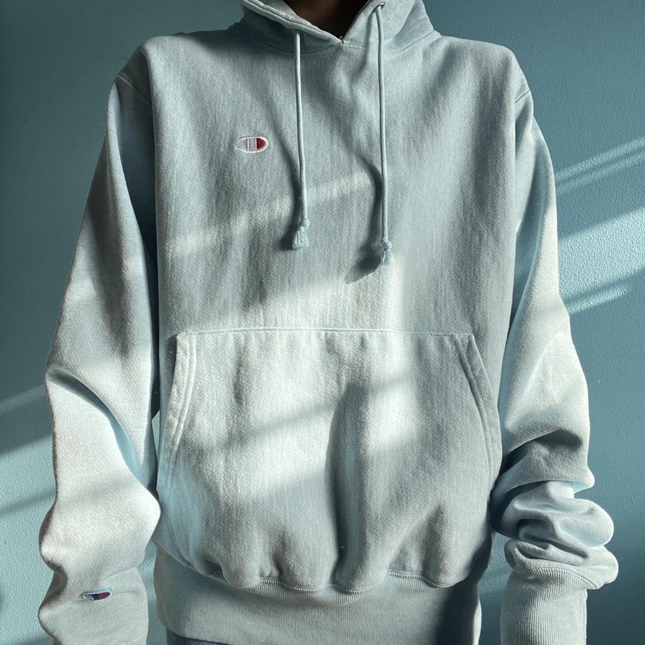 Light blue champion hoodie sales women's