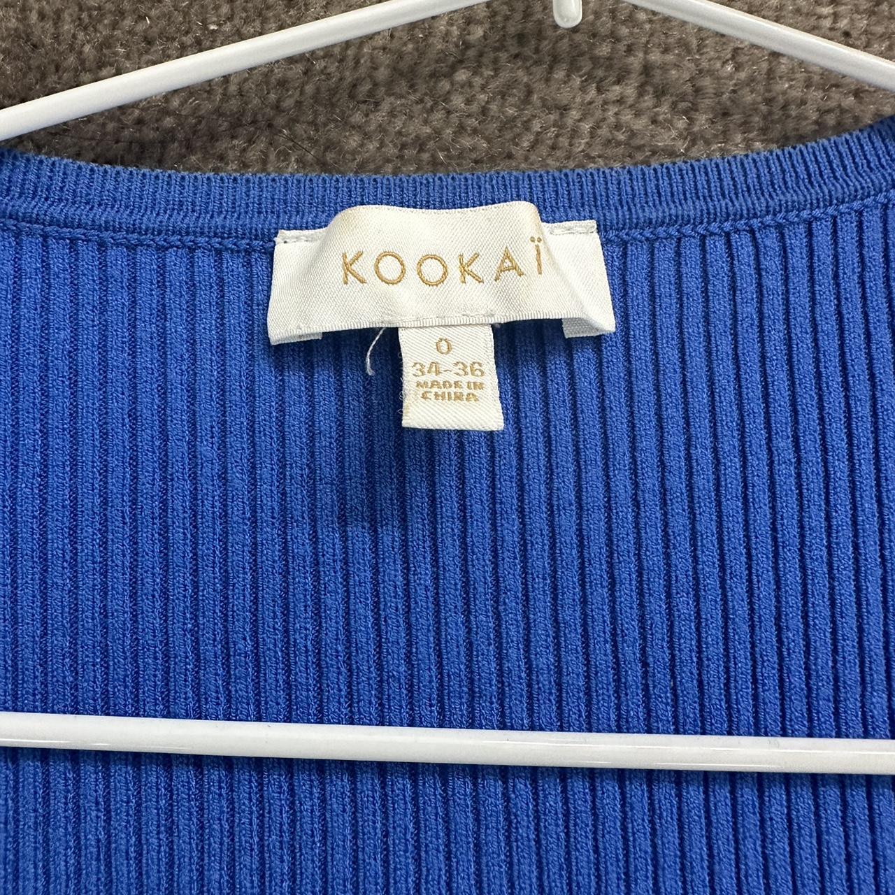 Kookai blue long sleeve top Size 0/XS BNWOT Depop