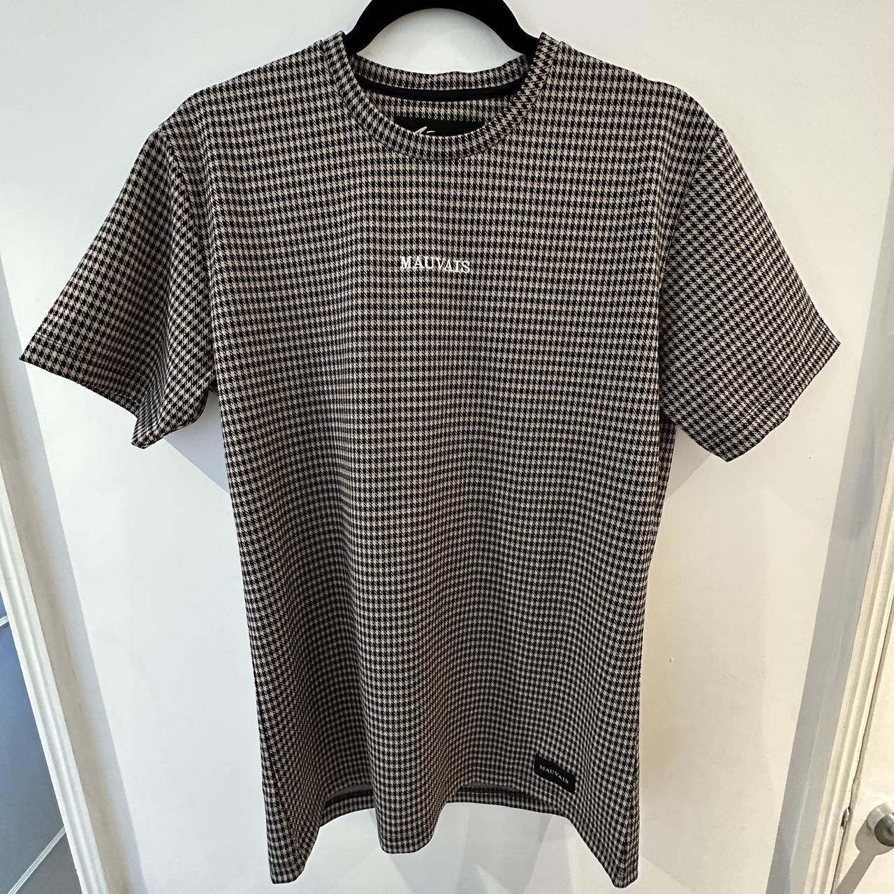 Mauvais Men's Tan and Black T-shirt | Depop