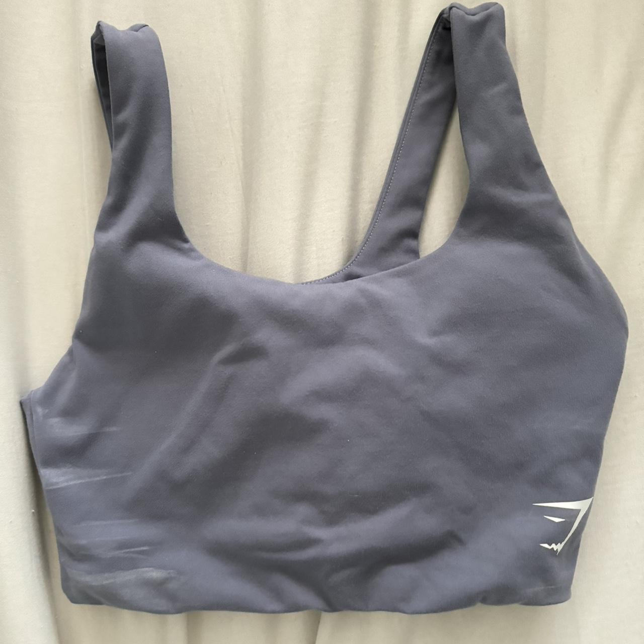 Gym shark grey sports bra and leggings set I am a - Depop