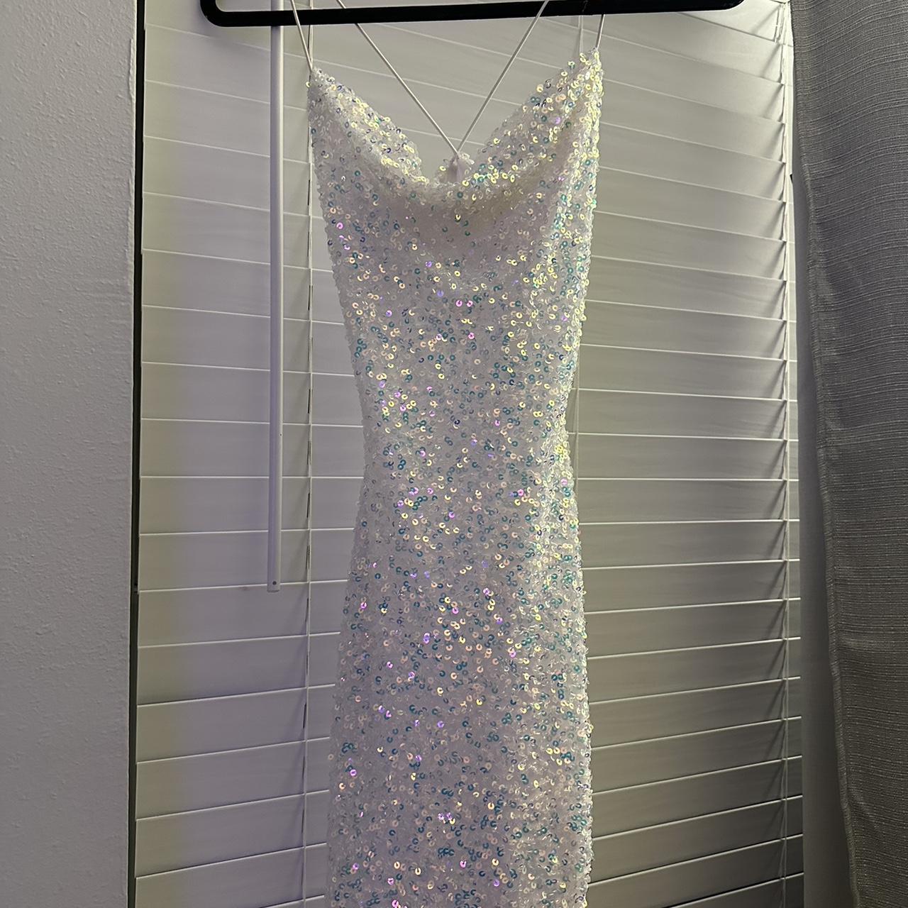 Allie Formal Sequin open back dress From... - Depop