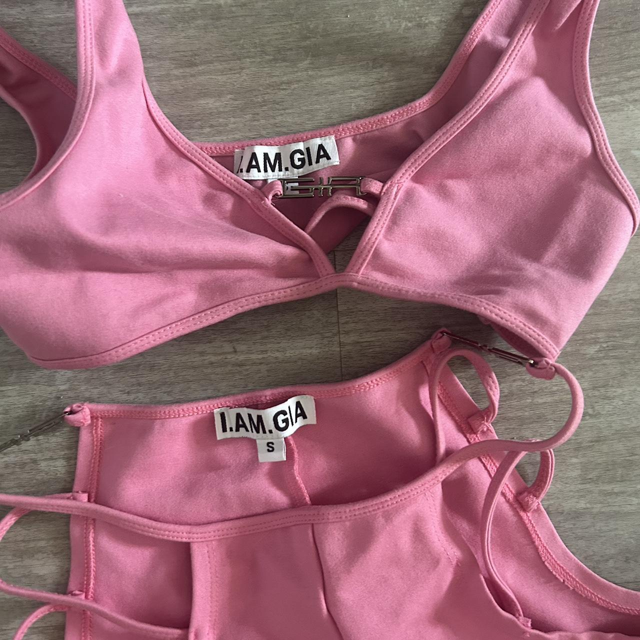 I am Gia Lucid set in pink size small (: pants have... - Depop