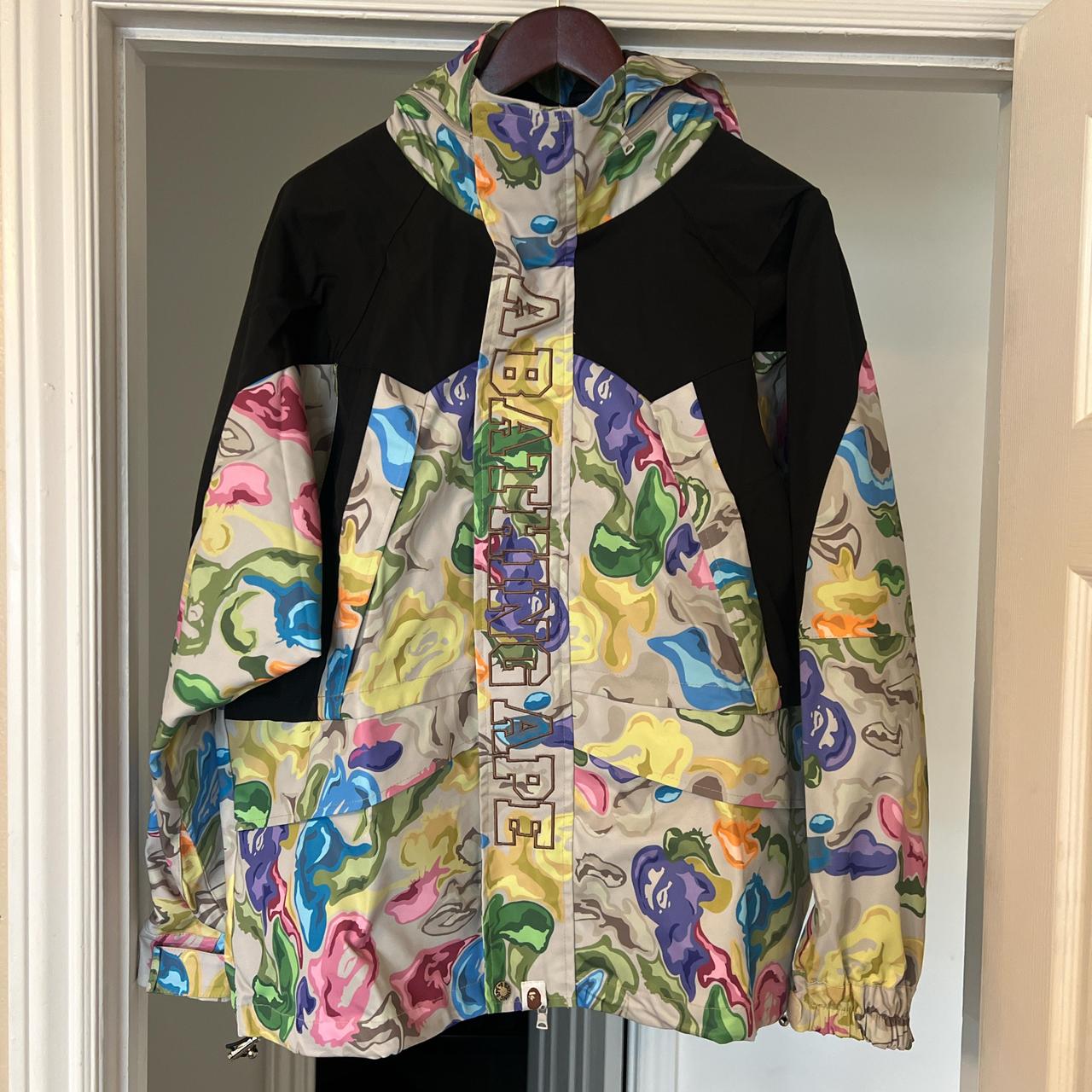 A Bathing Ape Bape Multicolor Rain Jacket Crazy. Depop