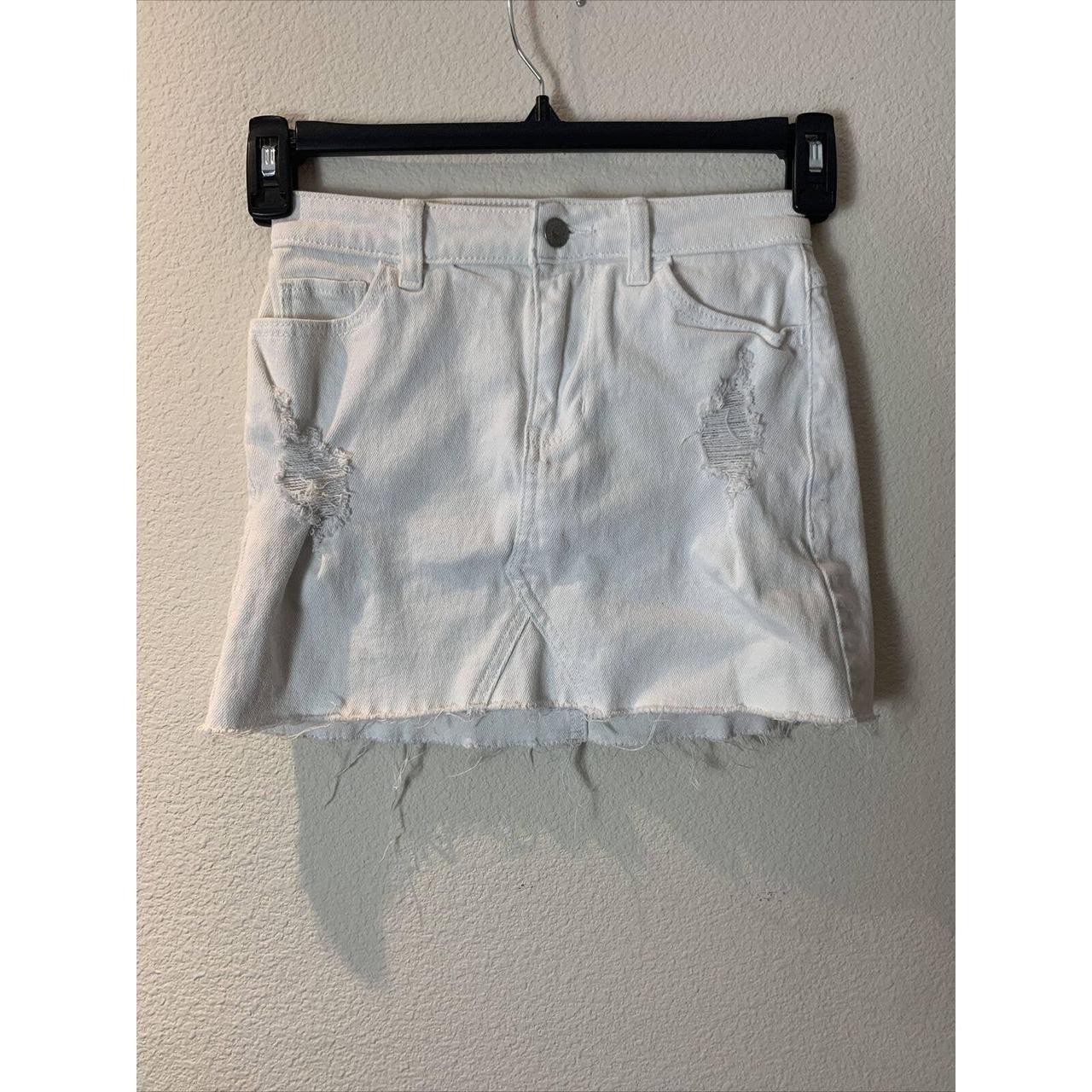 White denim outlet skirt hollister