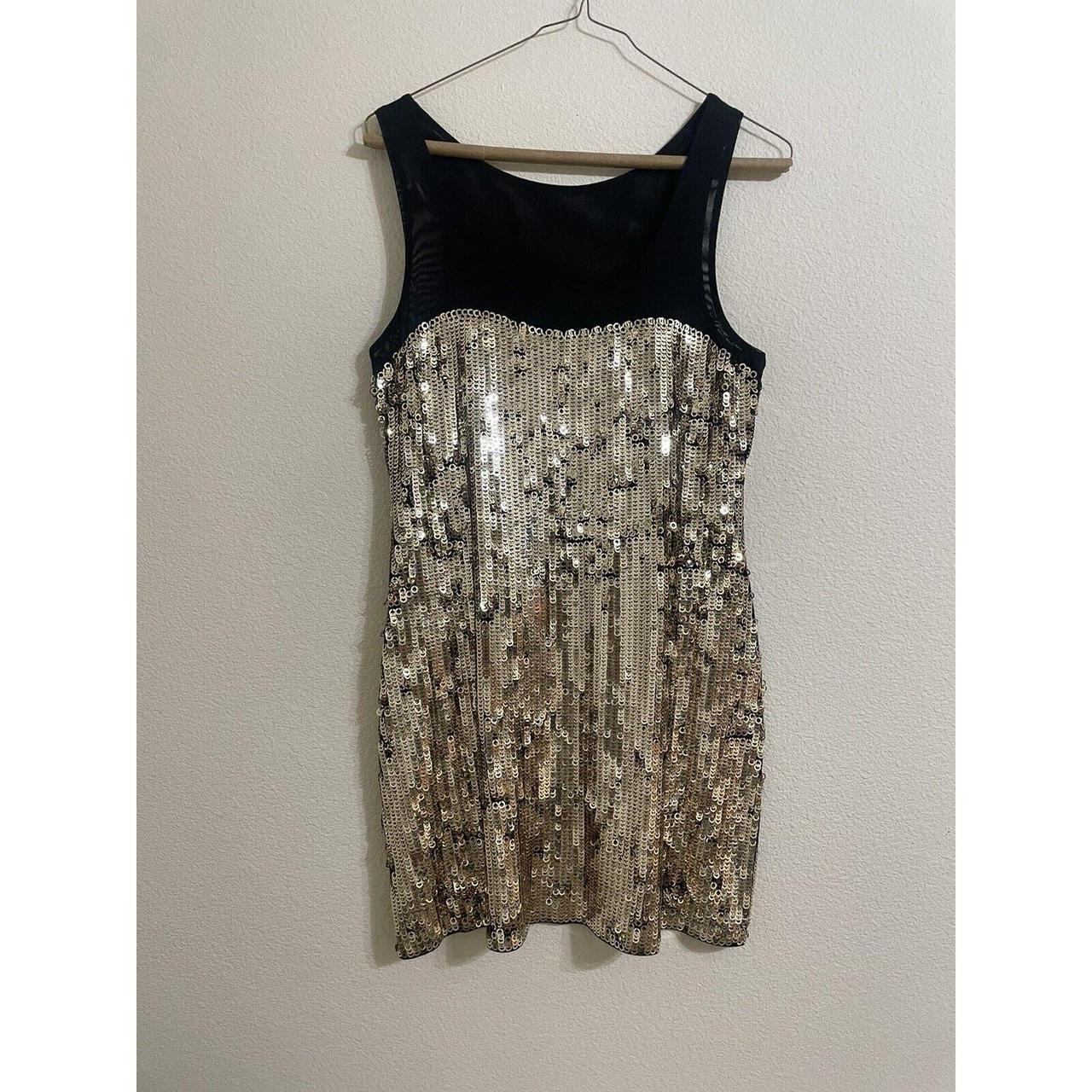 Express black and hot sale gold sequin dress