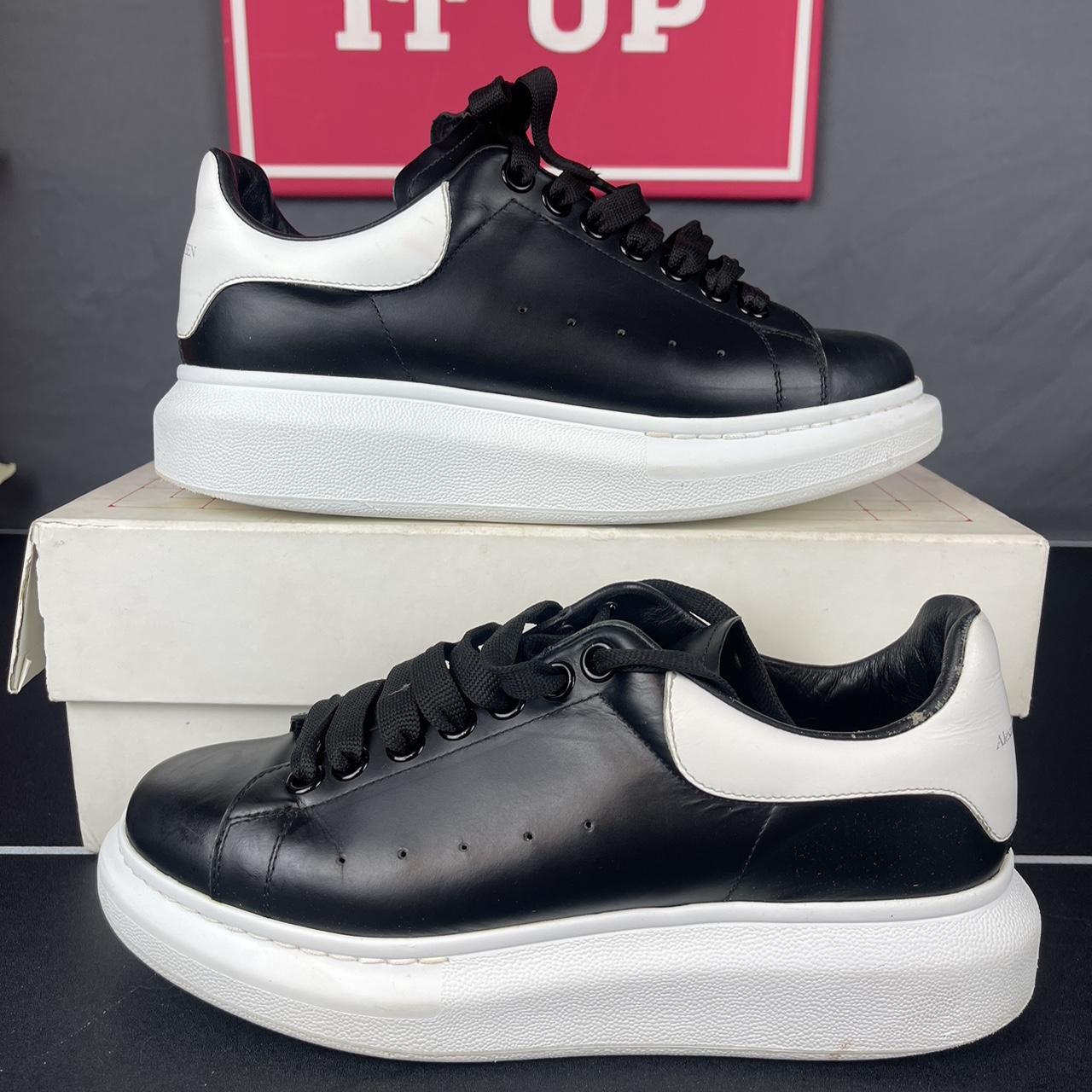 Alexander McQueen Oversized Sneaker 'Black White'... - Depop