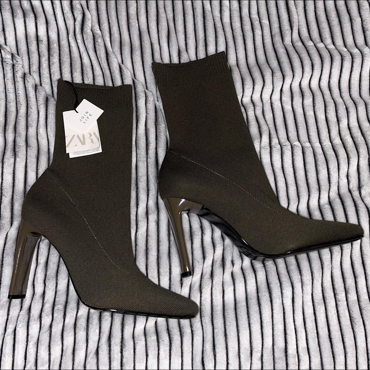 Olive Green ZARA Boots Size 10 In Women Impulsive Depop