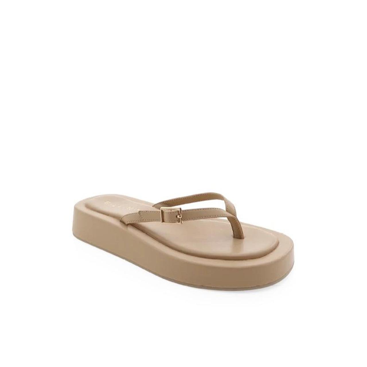 Billini Yamina sandstone nude sandal slides thongs... - Depop