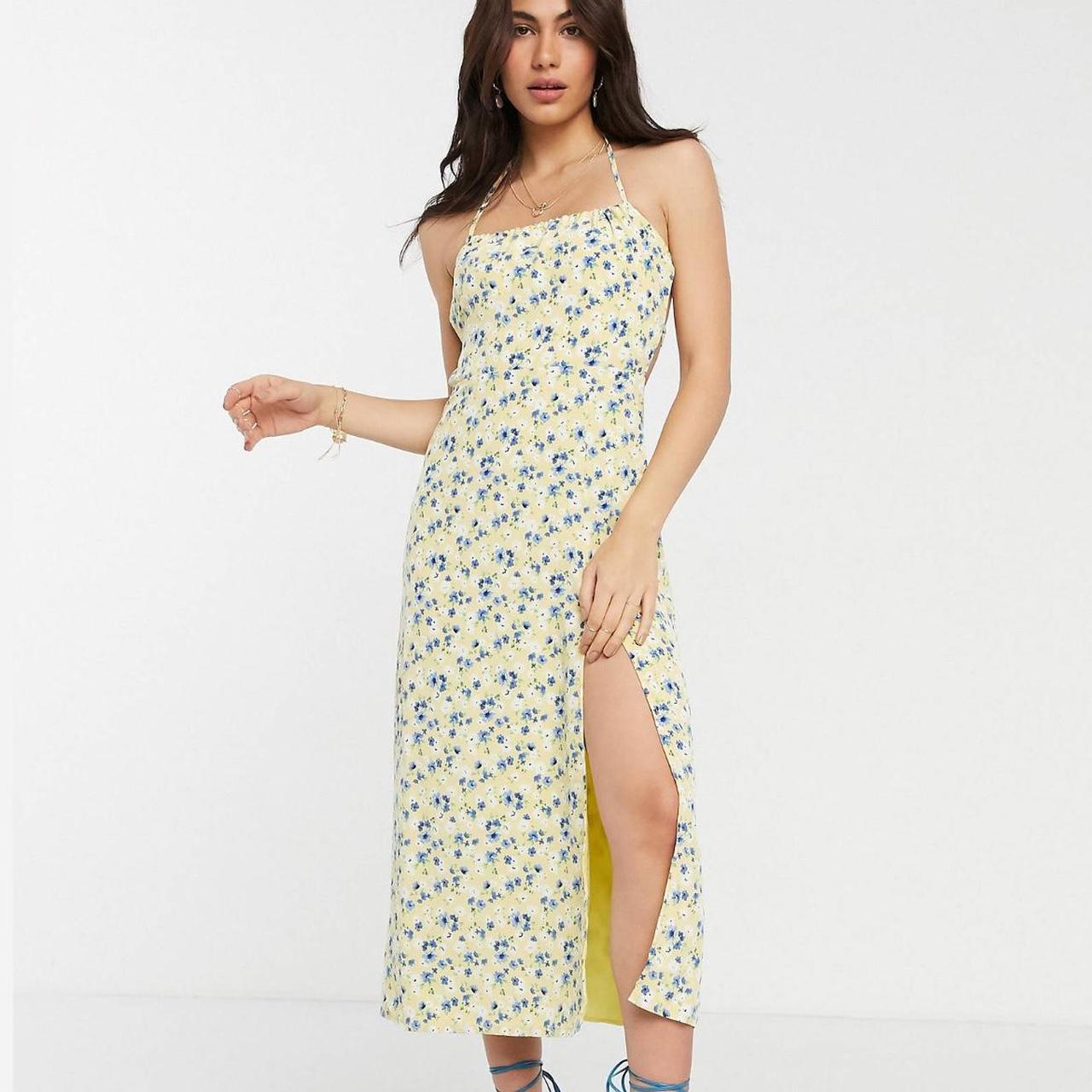 Asos Fashion Union backless midi dress with thigh. Depop