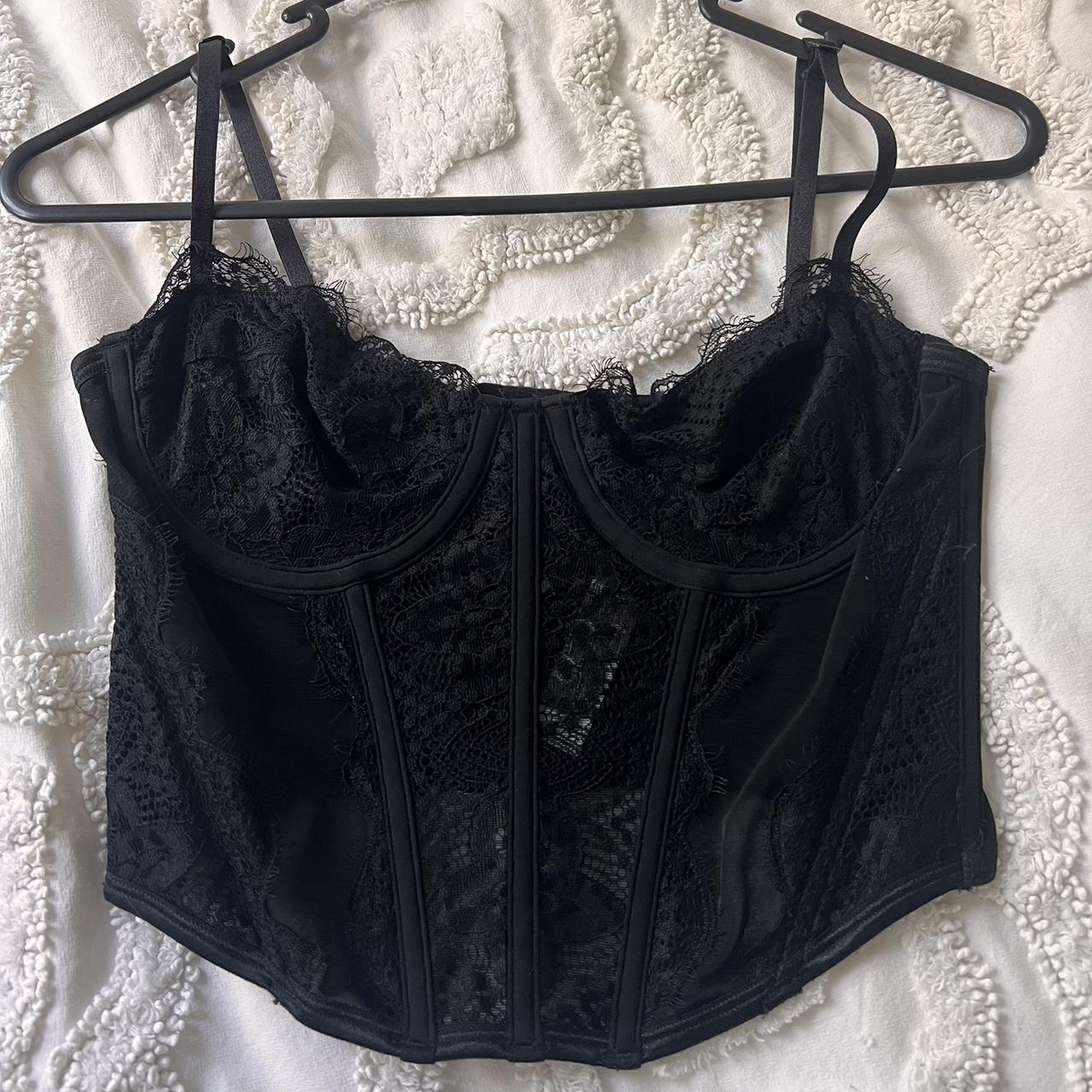 Glasssons black corset top size 8 #glassons #corset - Depop