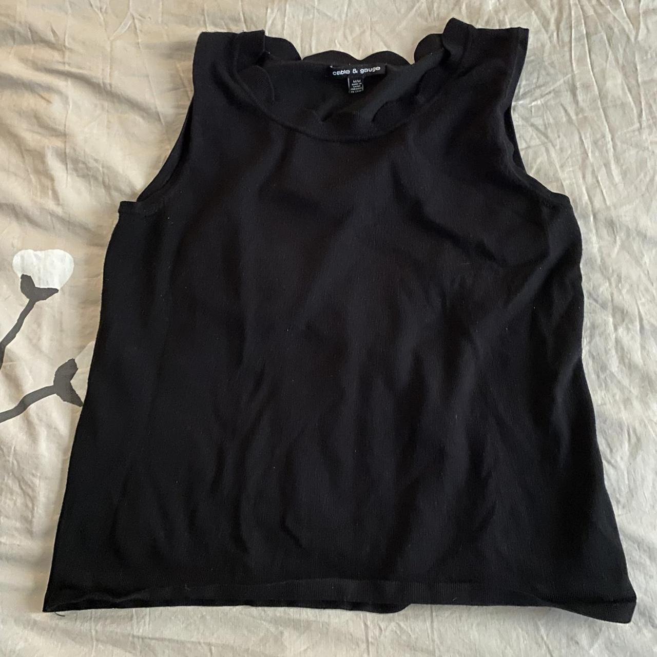 Cable & Gauge Women's Black Vest | Depop