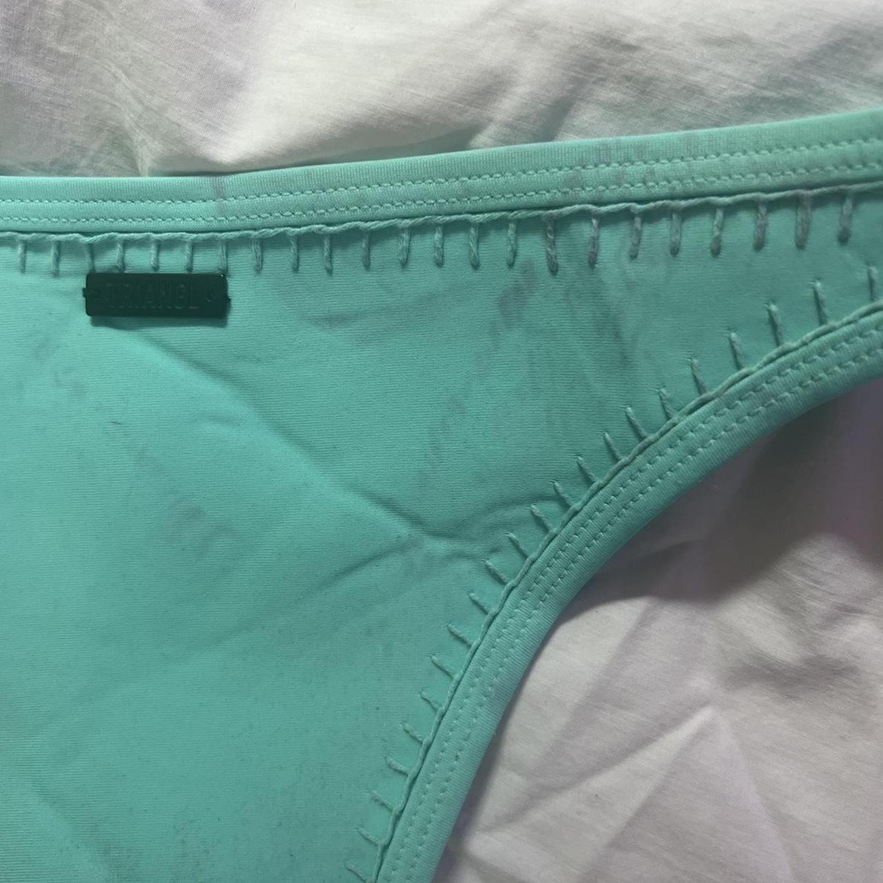 Turquoise blue triangl bikini set. So pretty. It’s a... Depop