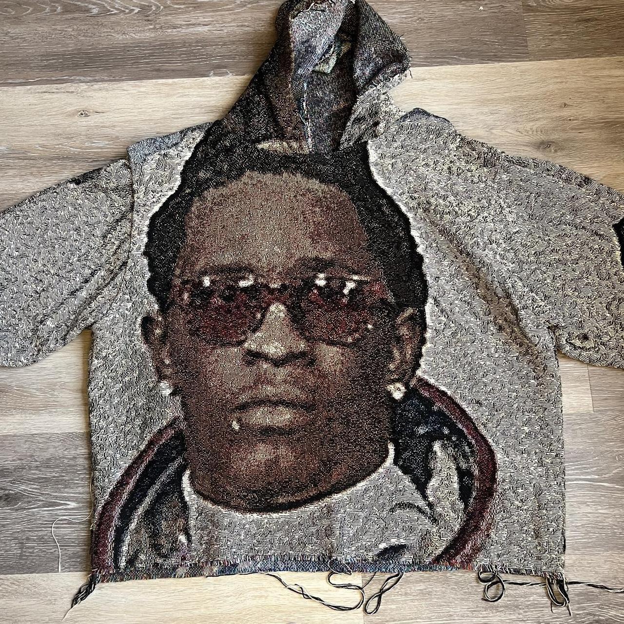 Young thug tapestry hoodie worn 1x!! tapestry fits... Depop