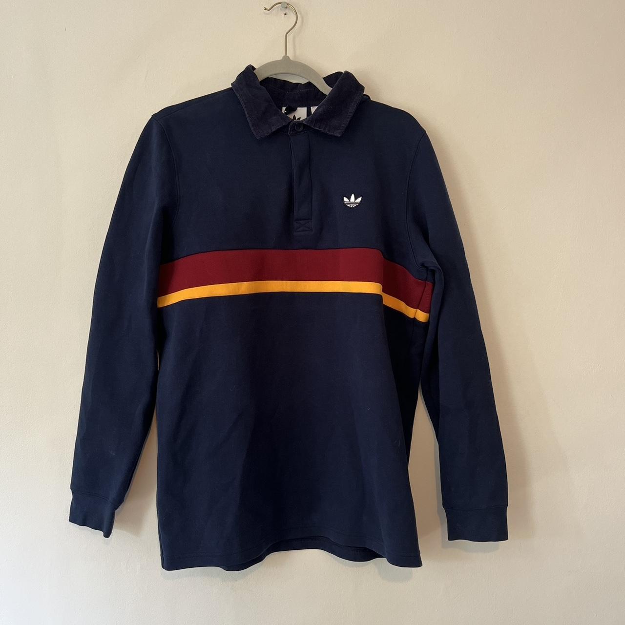 Adidas trefoil Rugby polo shirt sweater jumper