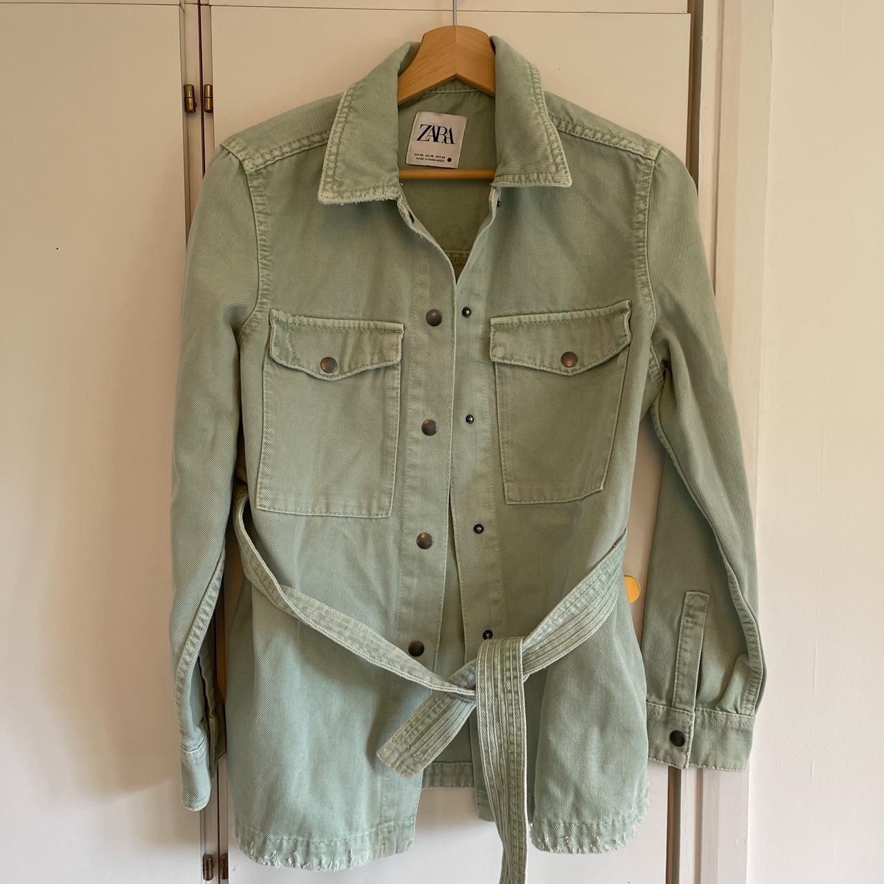 Belted denim 2025 jacket zara