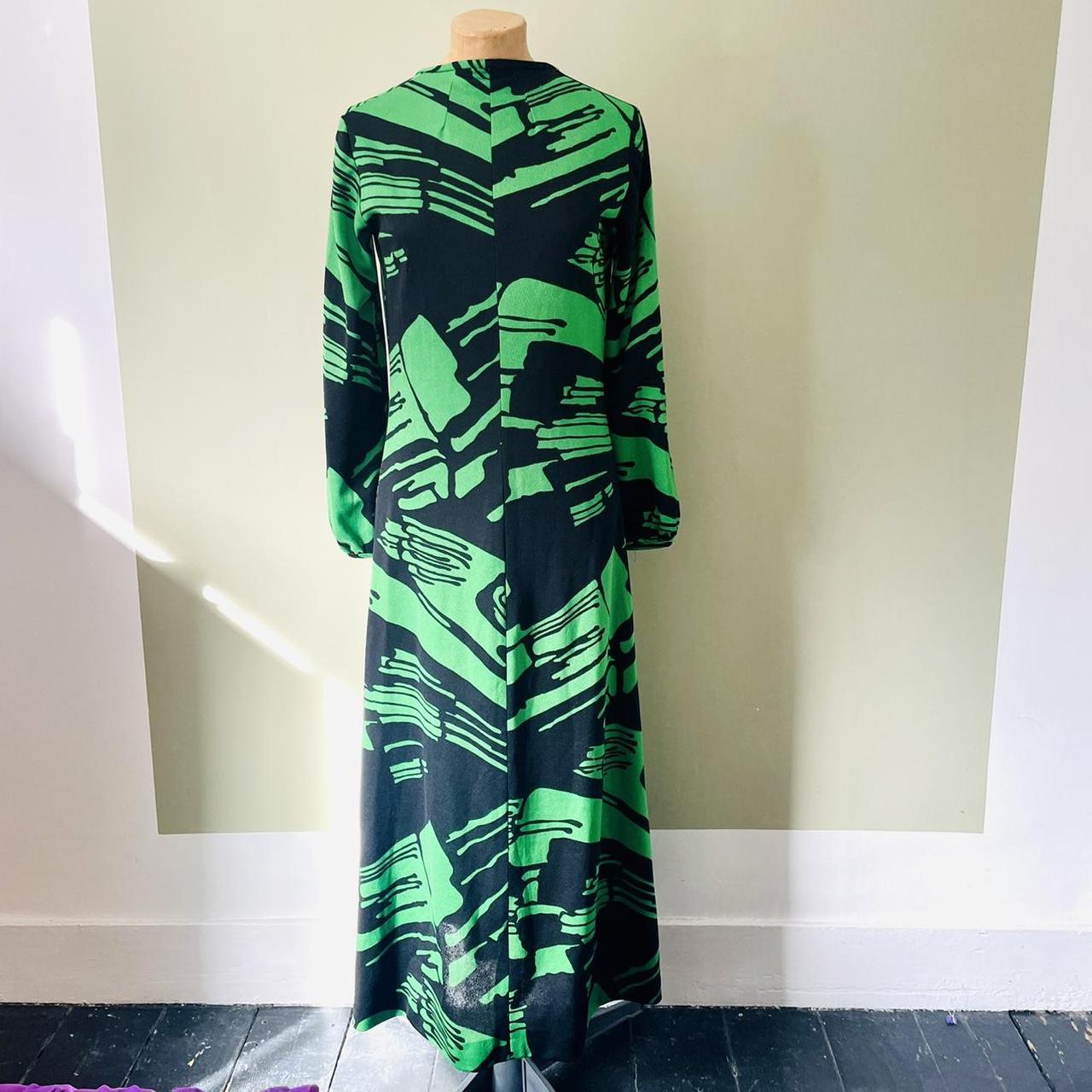 Women's Green and Black Dress | Depop