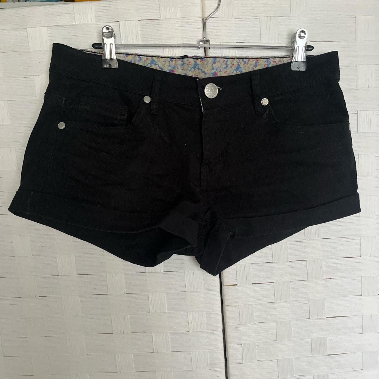 black denim shorts primark