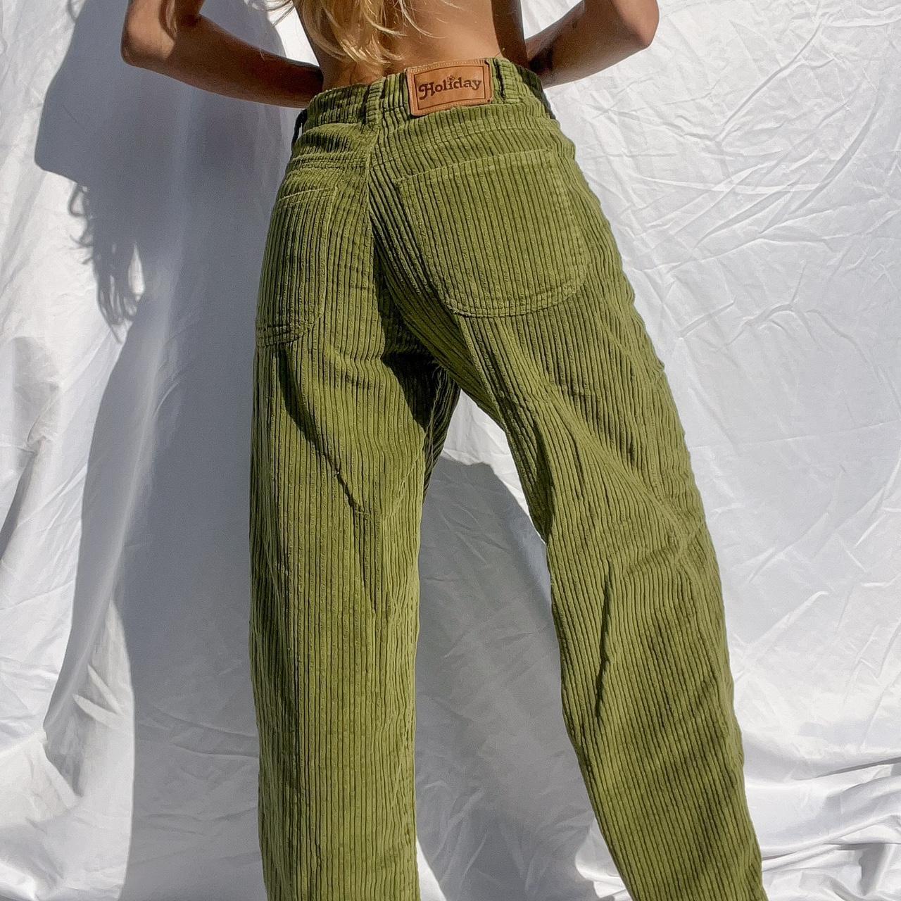 COURDUROY PANTS ☆ holiday the label brand_green... - Depop