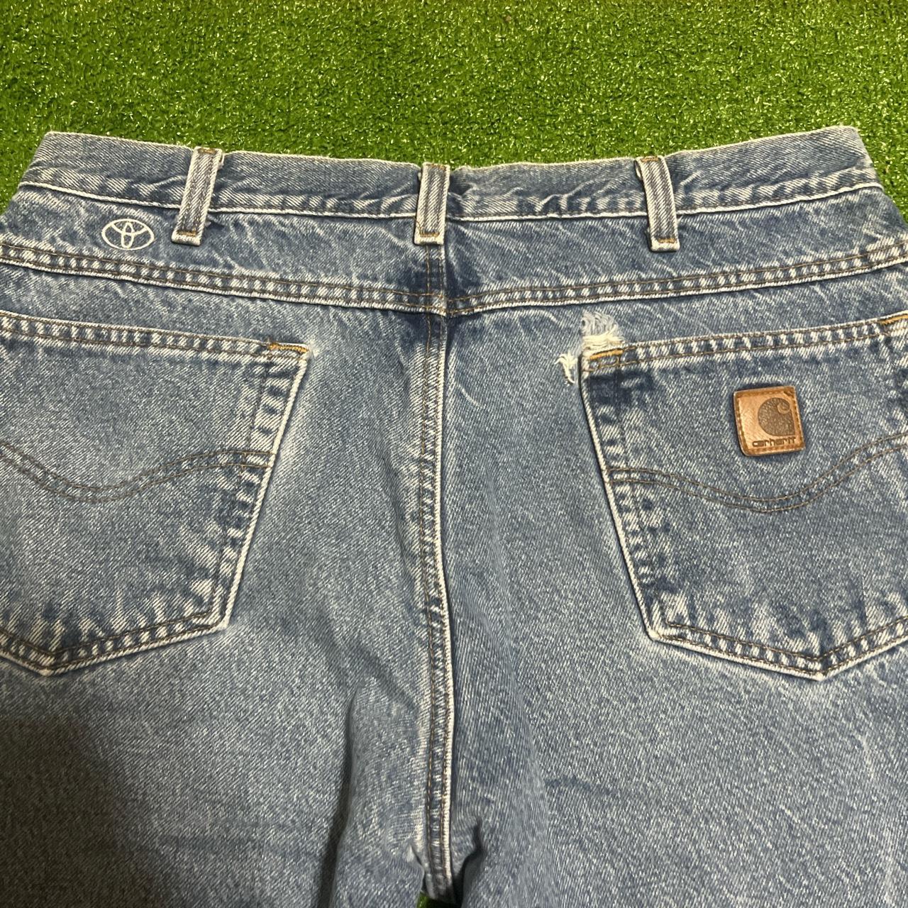 Carhartt Men's Blue Jeans | Depop