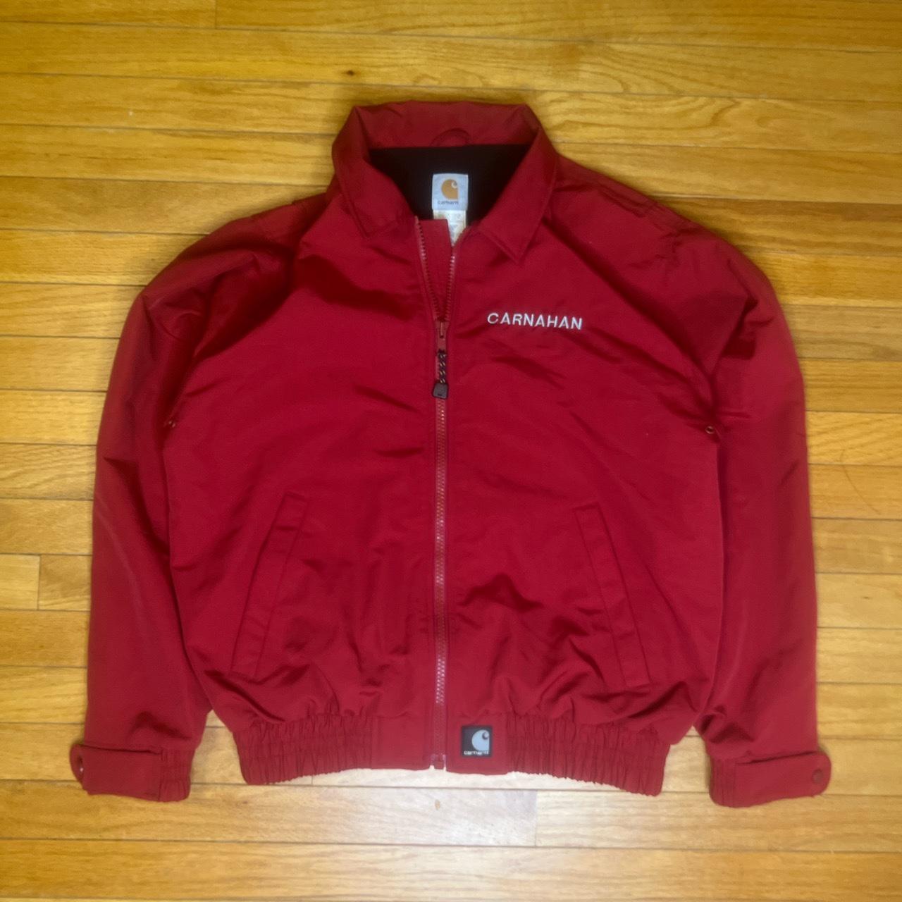 VINTAGE CARHARRT RED JACKET SIZE M FREE SHIPPING... - Depop