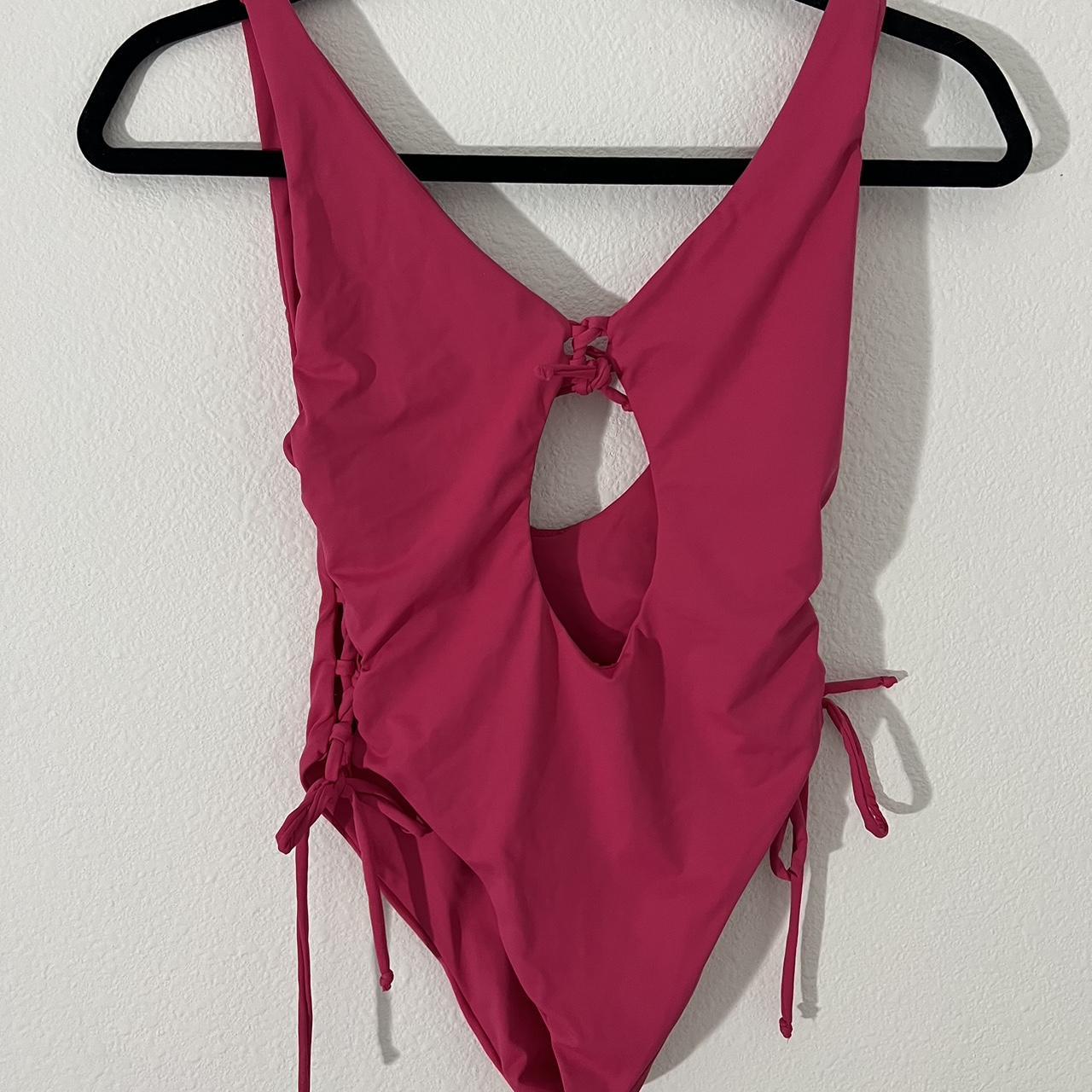 San Lorenzo Women's Pink Swimsuit-one-piece | Depop