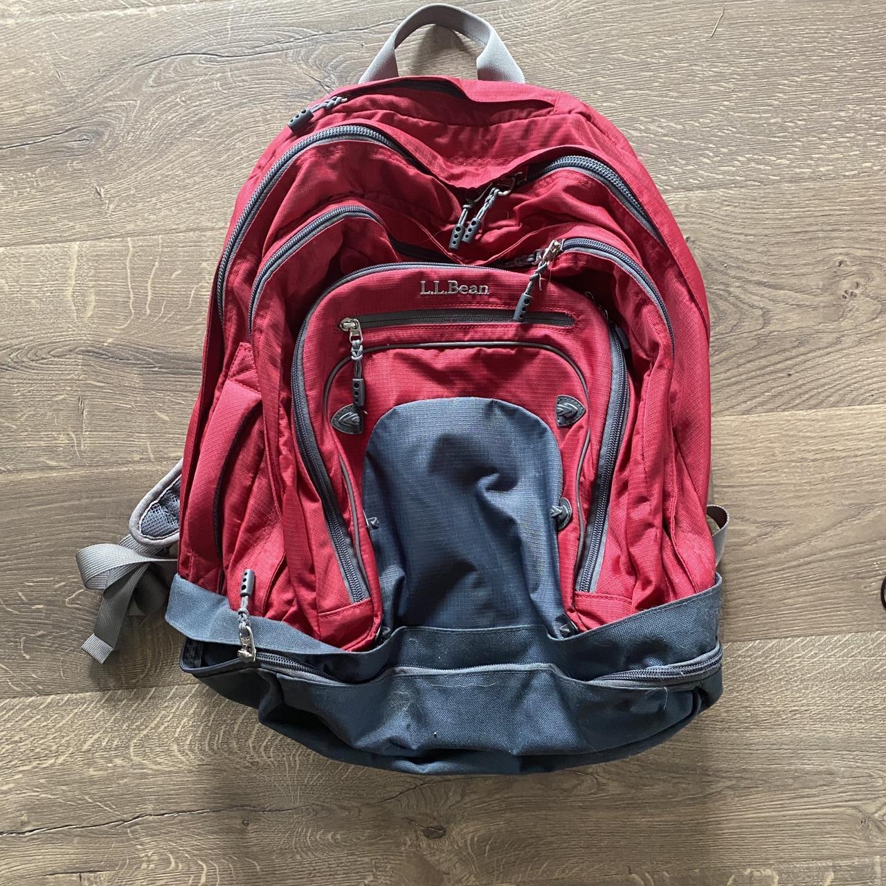Red L.L. Bean backpack! May have some minor wear and - Depop