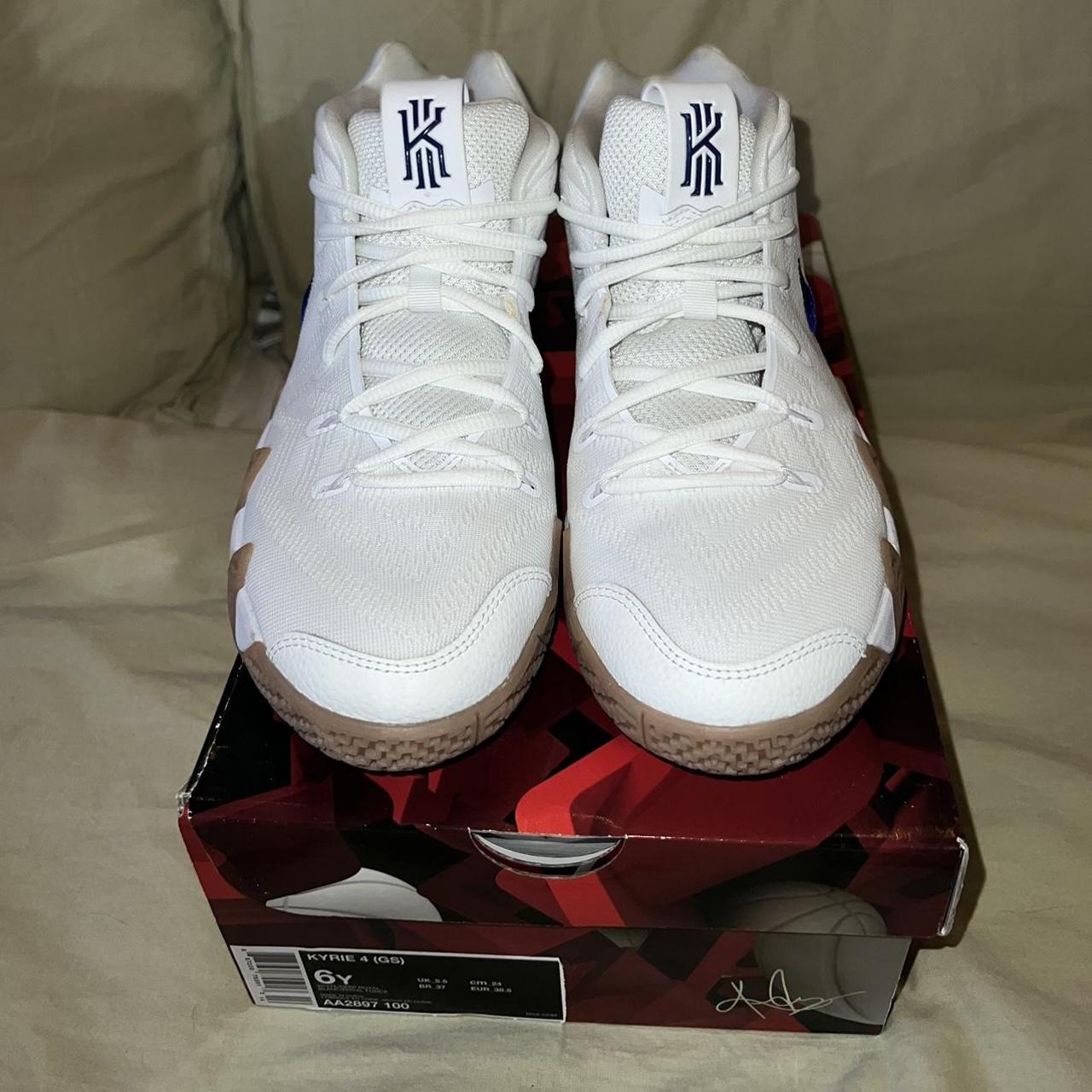 Kyrie 4 cheap white red