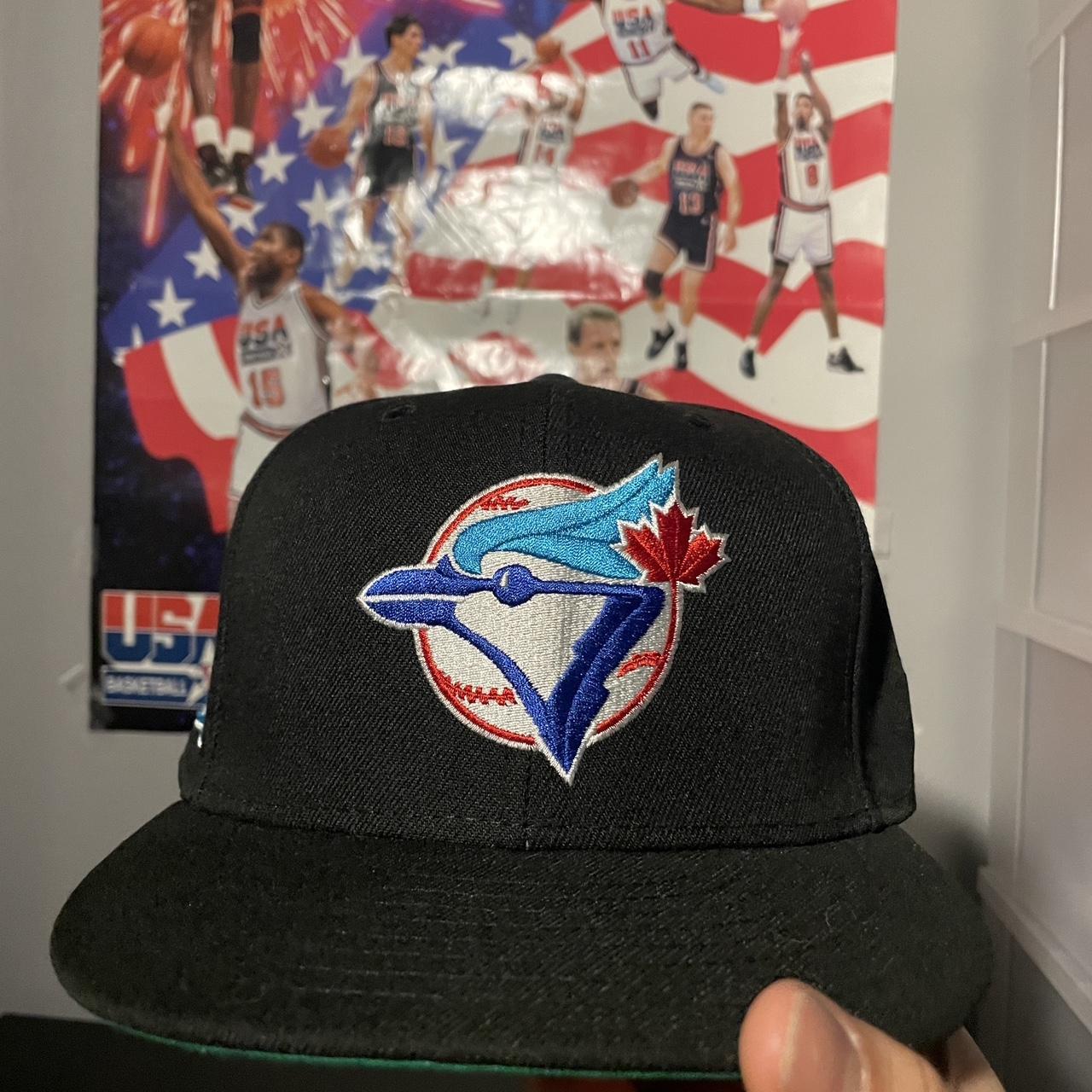 Toronto Blue Jays black dome fitted from hat club - Depop