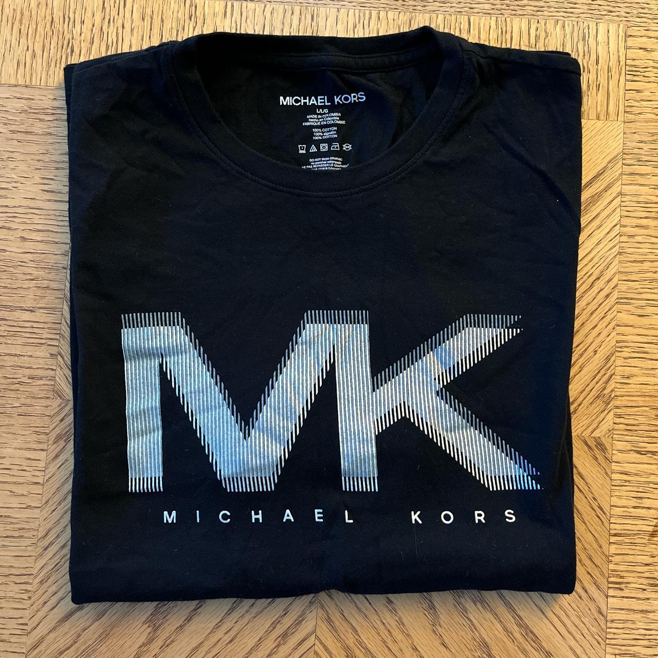 MK Michael Kors T shirt Black and metallic silver in