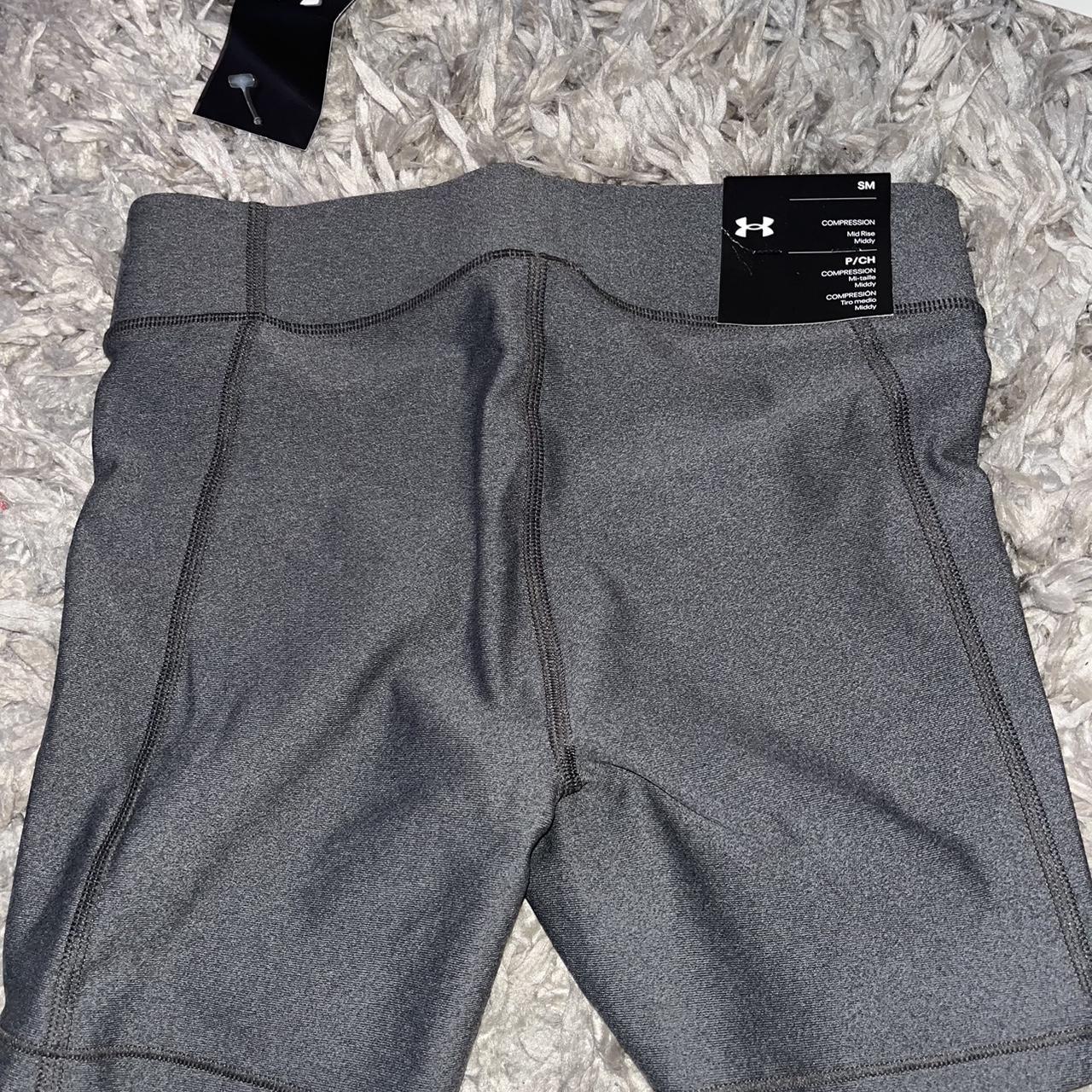 under armor black shorts size xs left shorts/grey - Depop