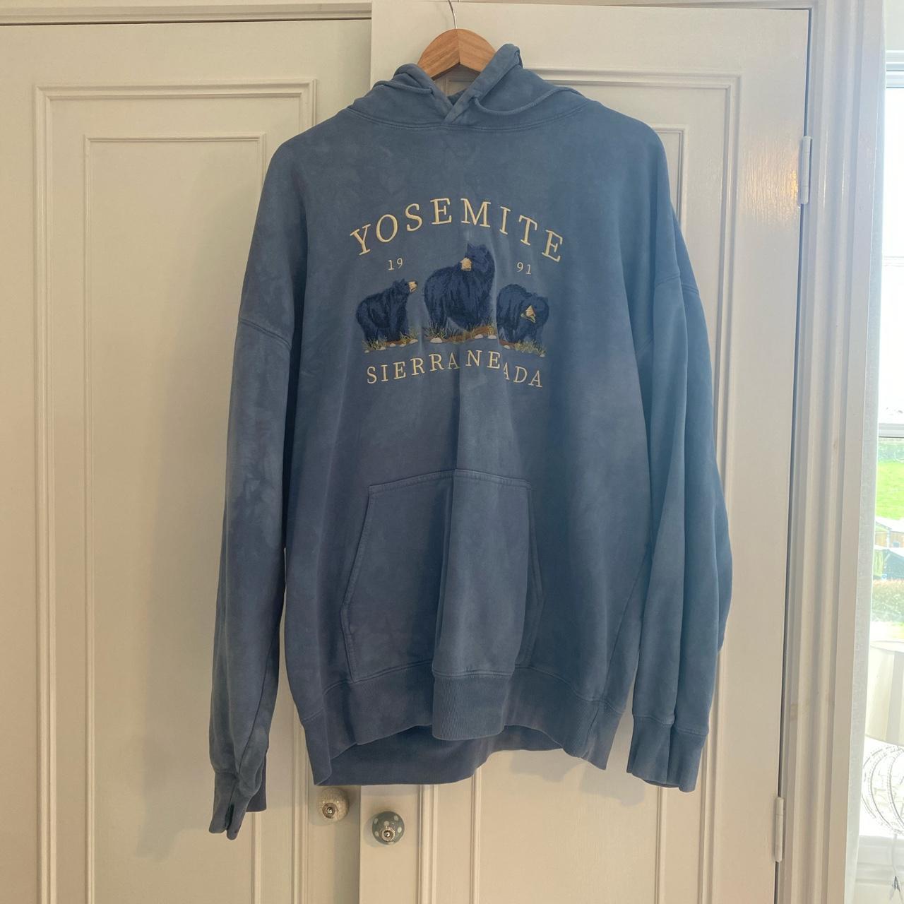 Brandy Melville Women's Blue Hoodie Depop