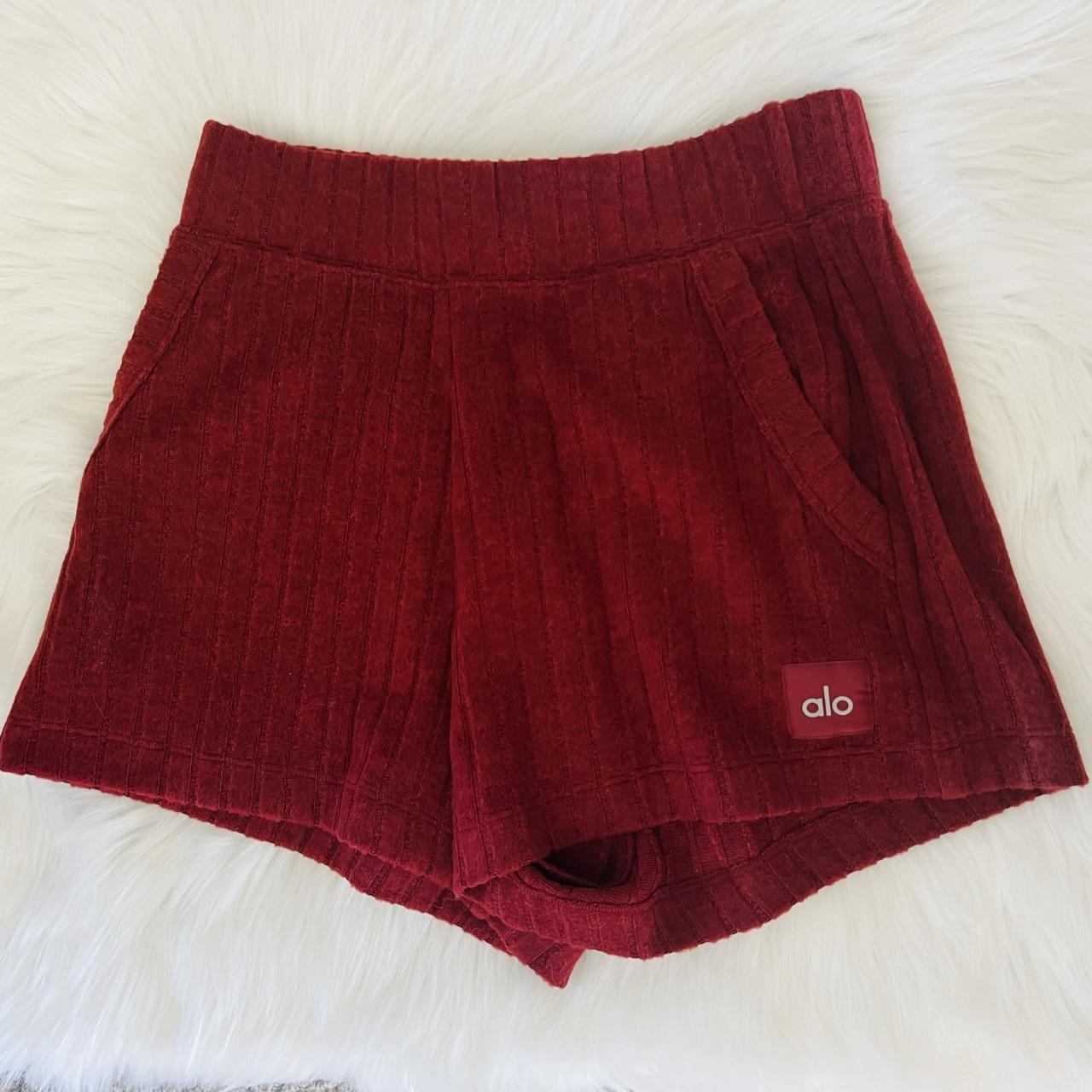 Alo Yoga Lounge Shorts in Burgundy. Brand New. Unused . Depop