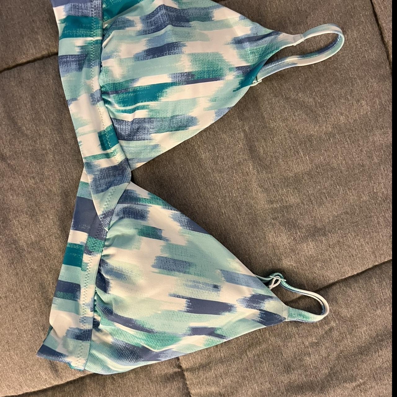 American Eagle Womens Blue And Navy Bikini And Tankini Bottoms Depop