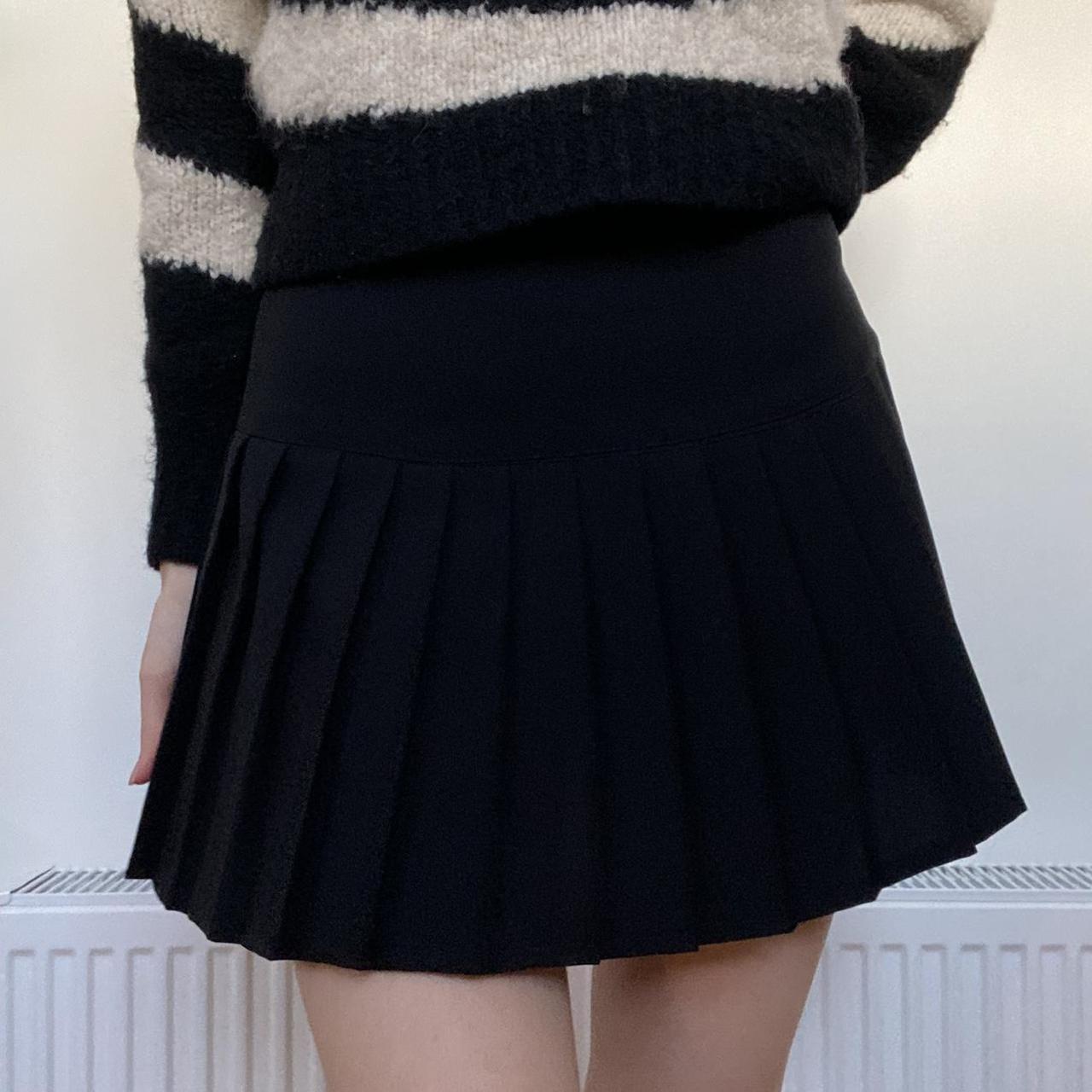Black pleated tennis mini skirt Super cute pleated... - Depop